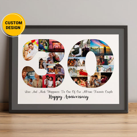 30th Anniversary Photo Collage Gift