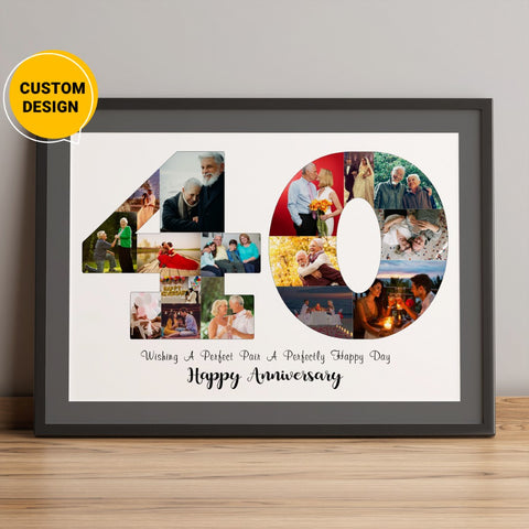 40th Anniversary Photo Collage Gift