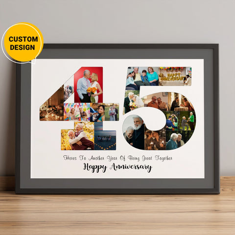 45th Anniversary Photo Collage Gift