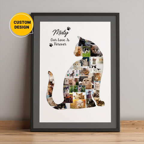 Personalized Canvas Wall Art Gift For Cat Lovers