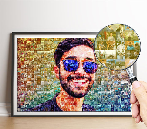 Personalized Mosaic Picture Anniversary Gift for Husband