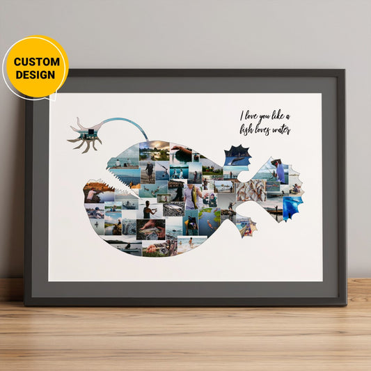 Personalized Bass Fishing Picture Collage Gift For Men – CollagemasterCo