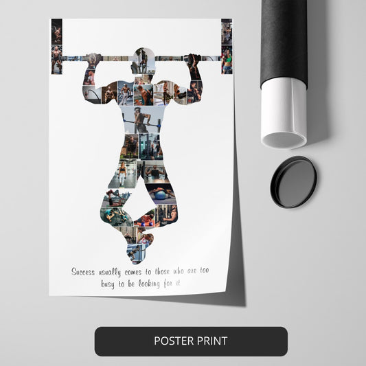 Weightlifting Poster Photo Collage, by Personalized_gift
