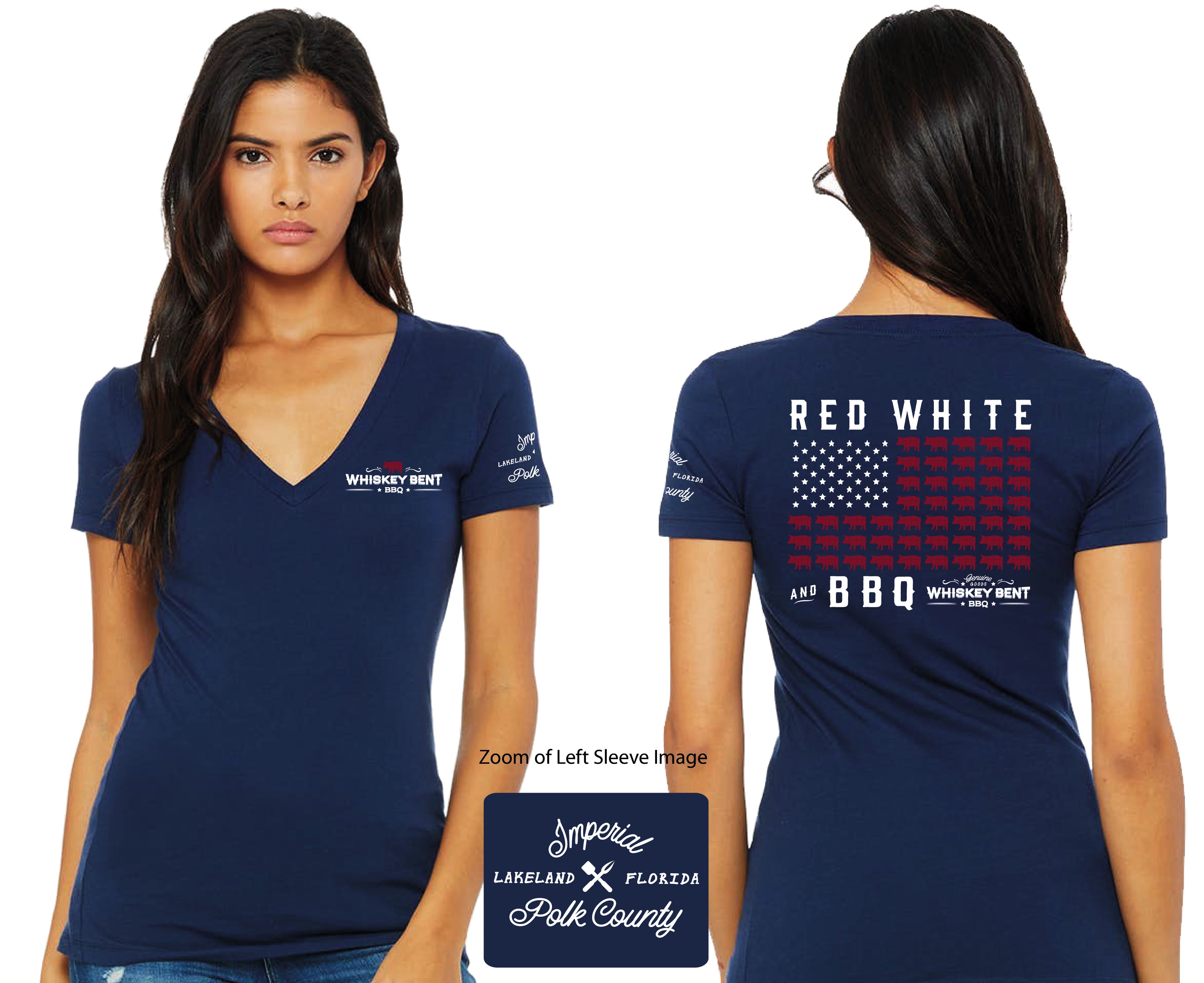 white and red t shirt womens