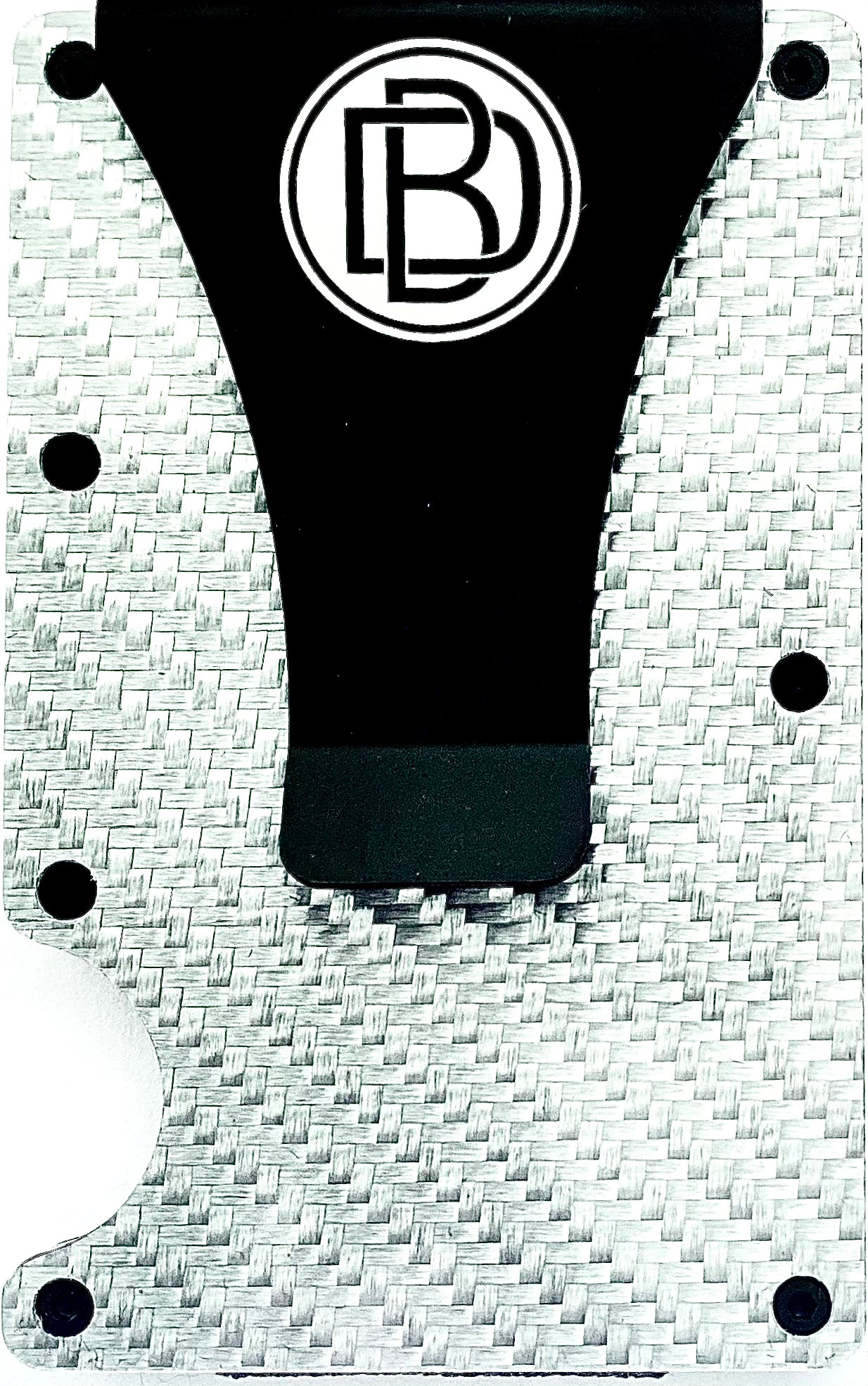 Minimalist Carbon Fiber Wallet Silver