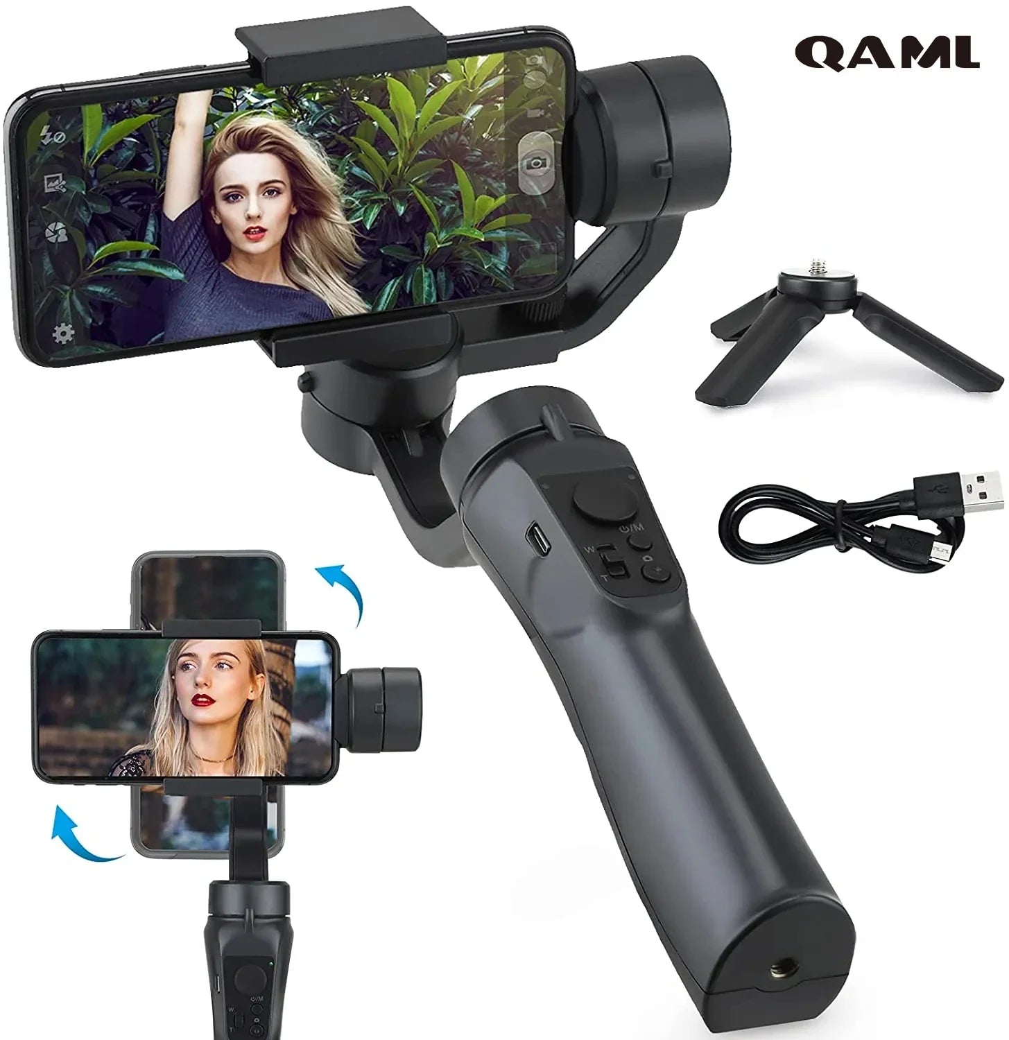 3-Axis Handheld Gimbal Stabilizer for Smartphone and Action Camera