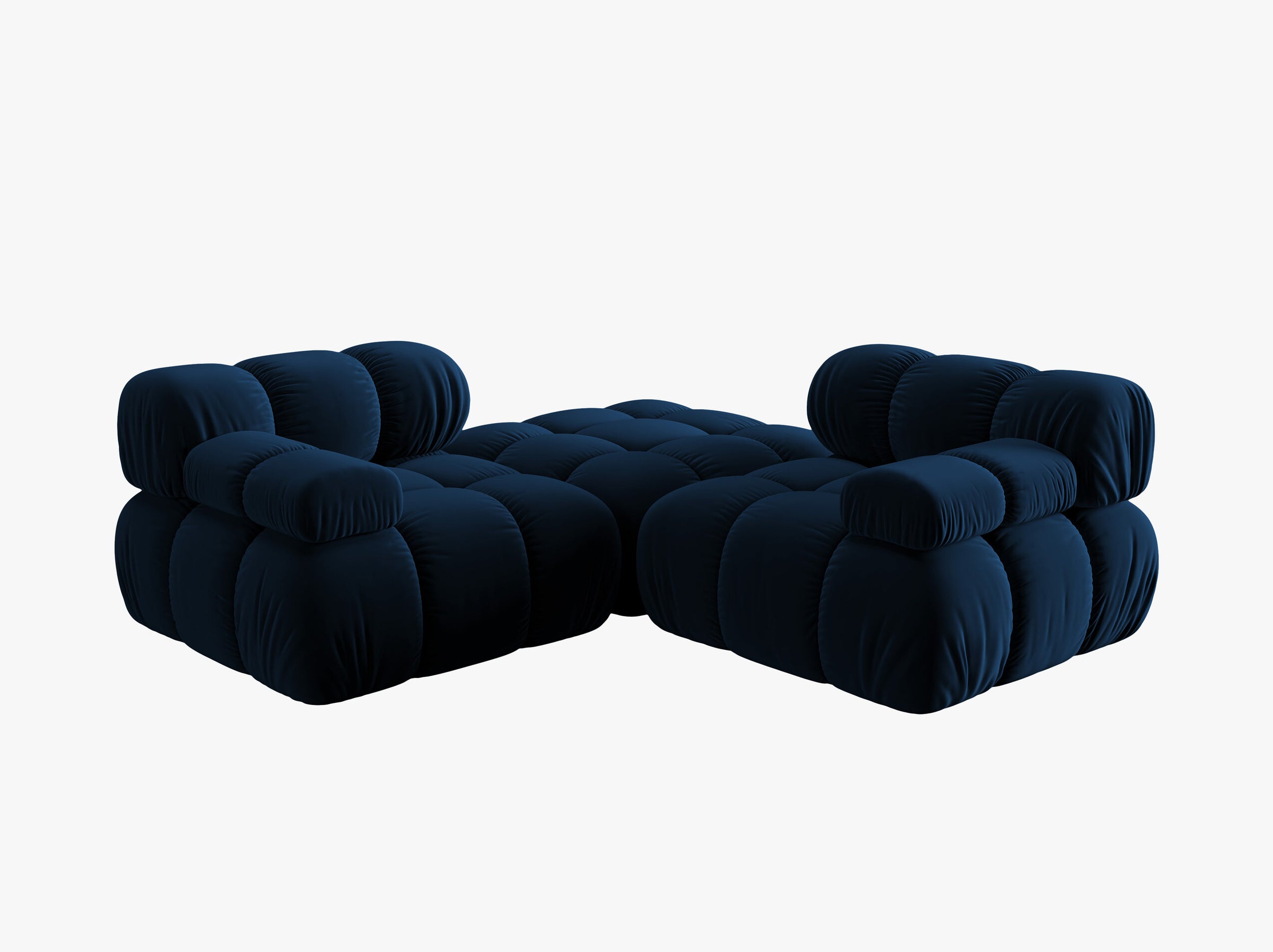 Bellis sofás velluto blu reale