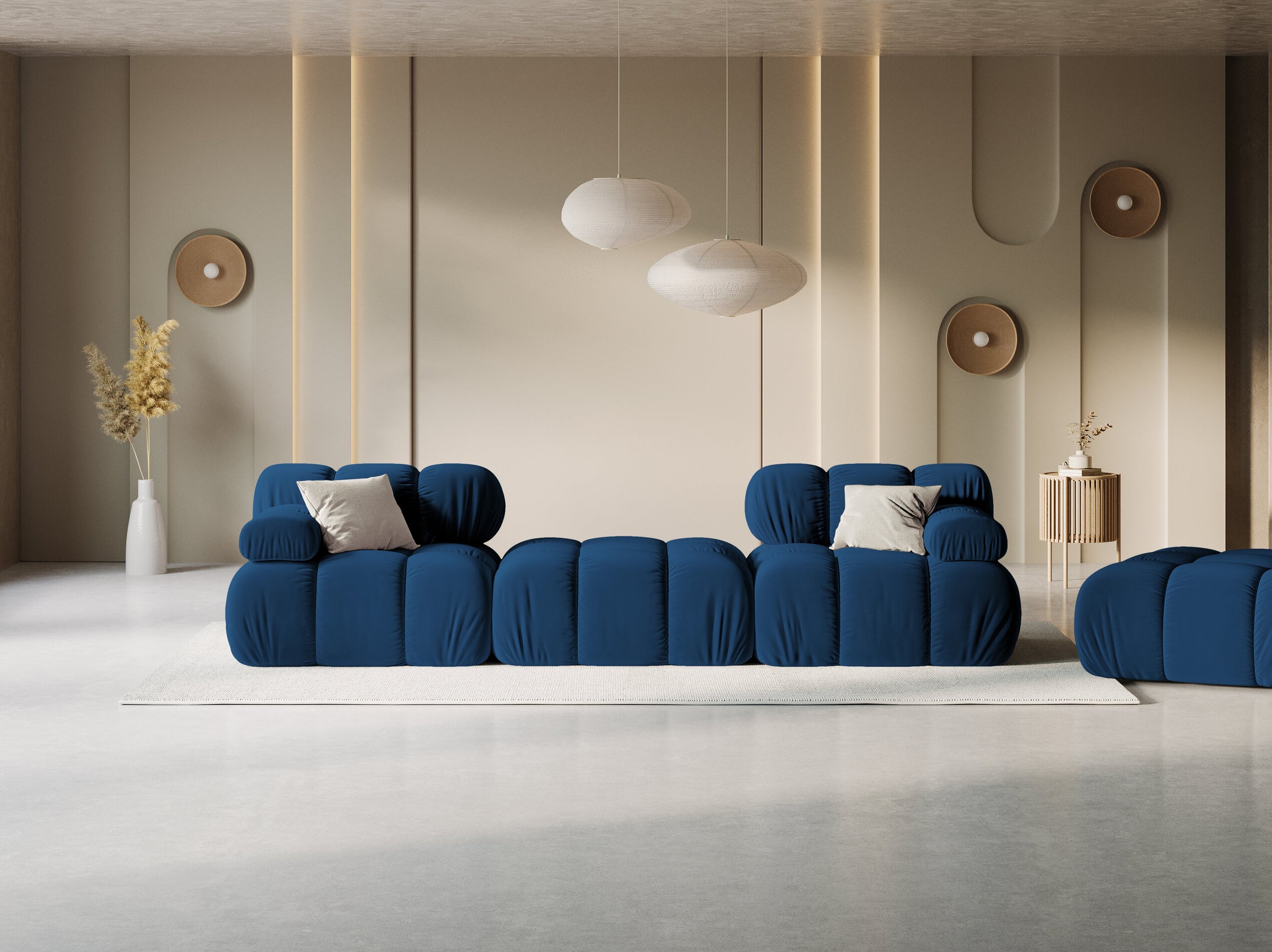 Bellis sofas samt königsblau