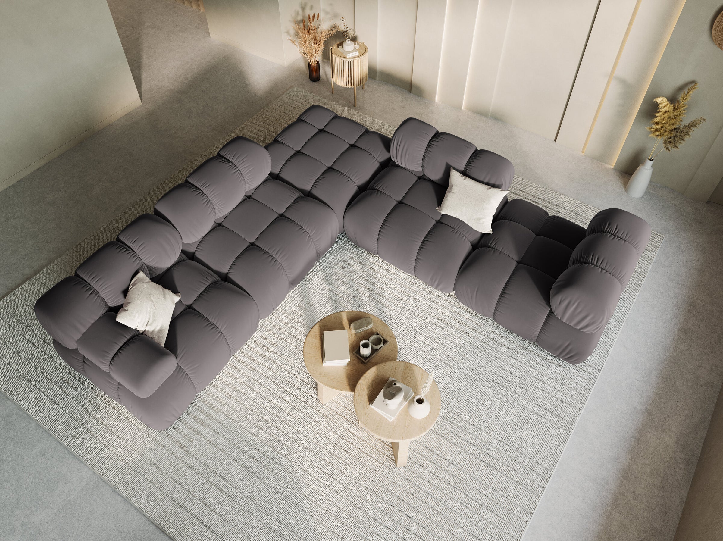 Bellis sofás terciopelo gris oscuro