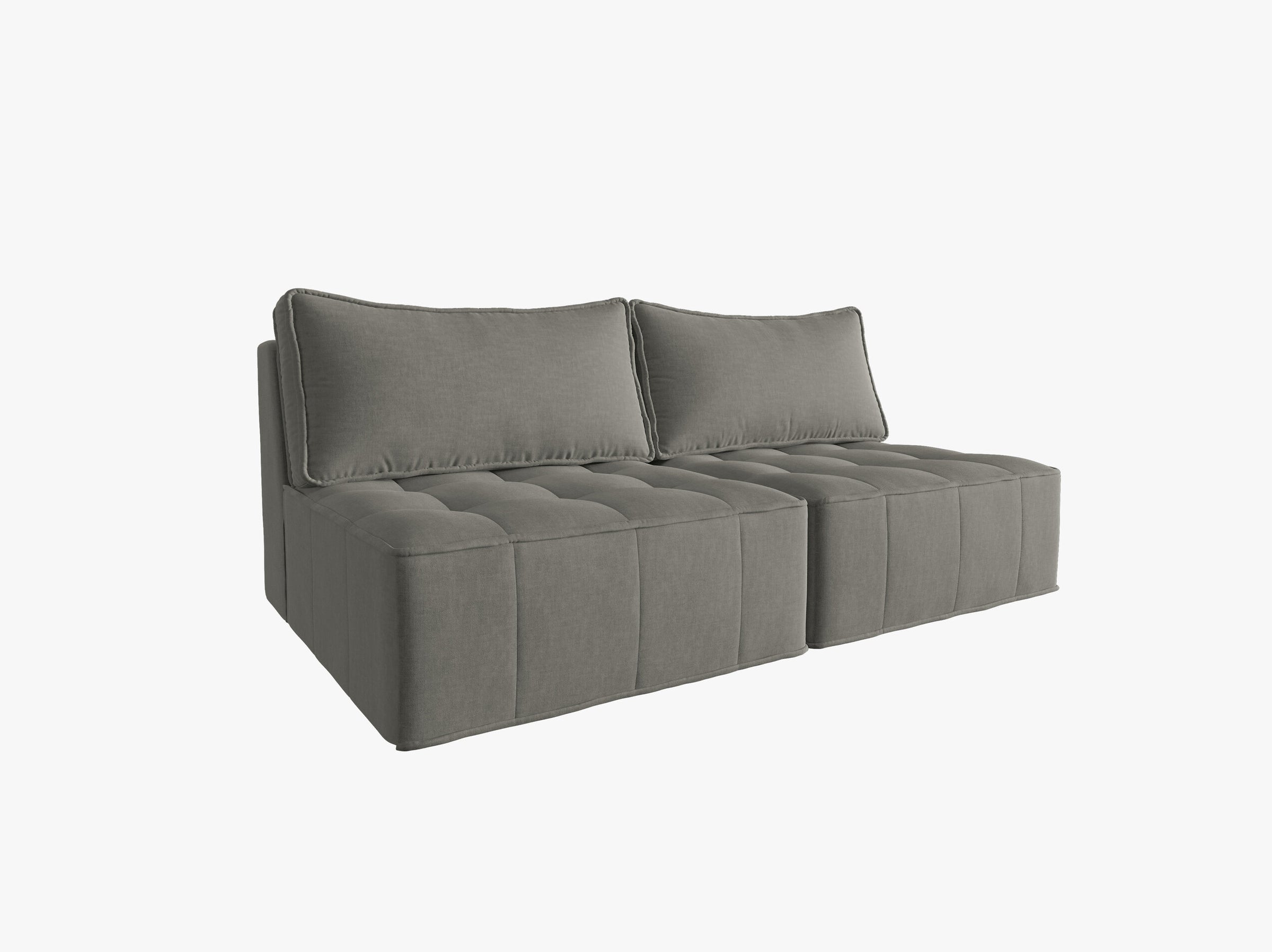 Mike sofas structured fabric grey