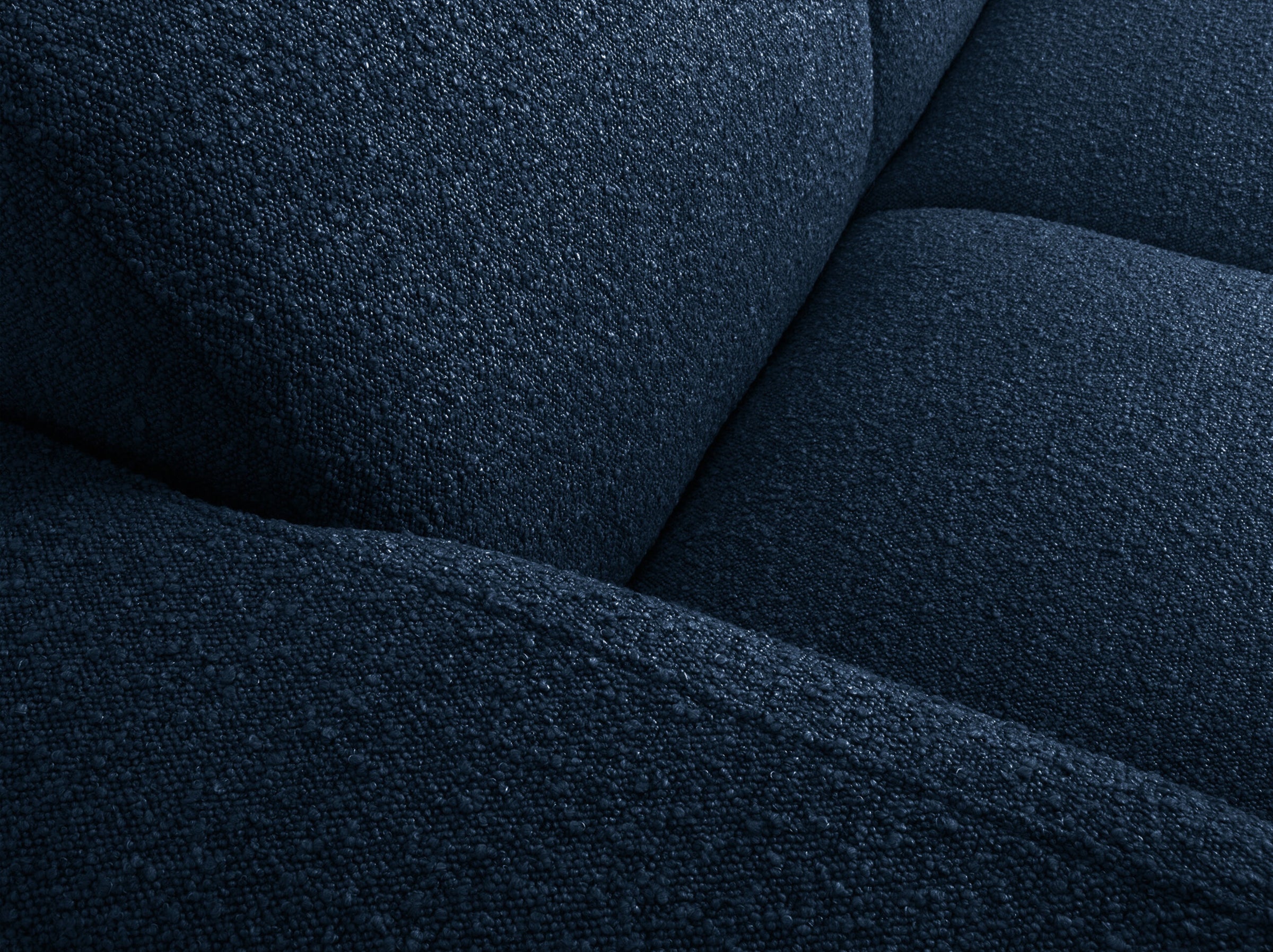 Molino sofás boucle azul oscuro