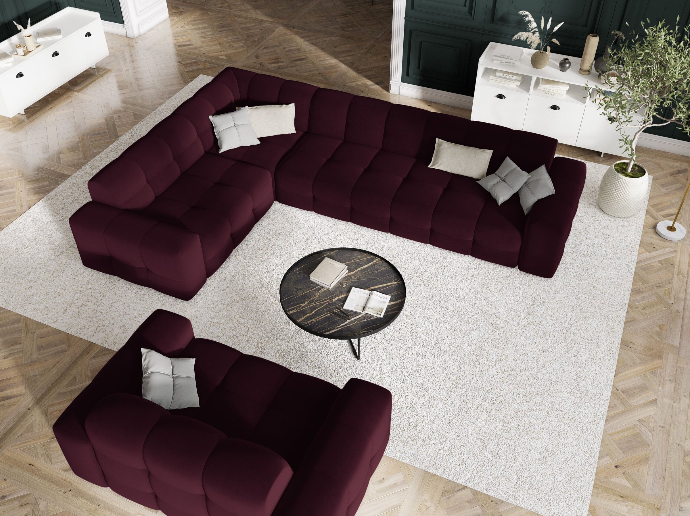 Kendal sofas velvet purple