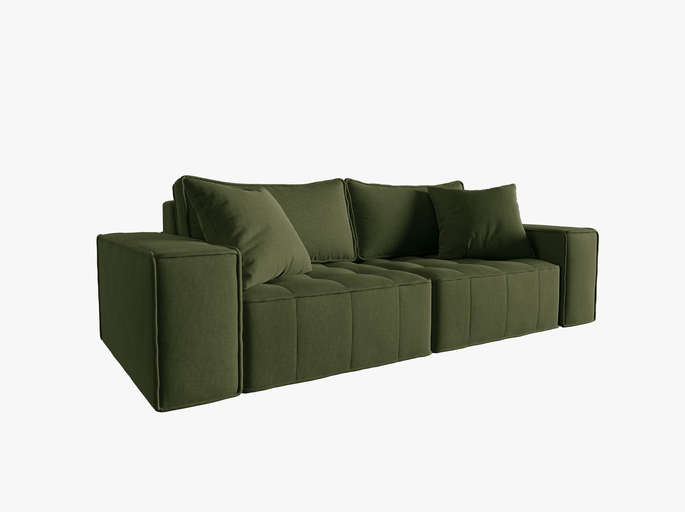 Mike sofas structured fabric green