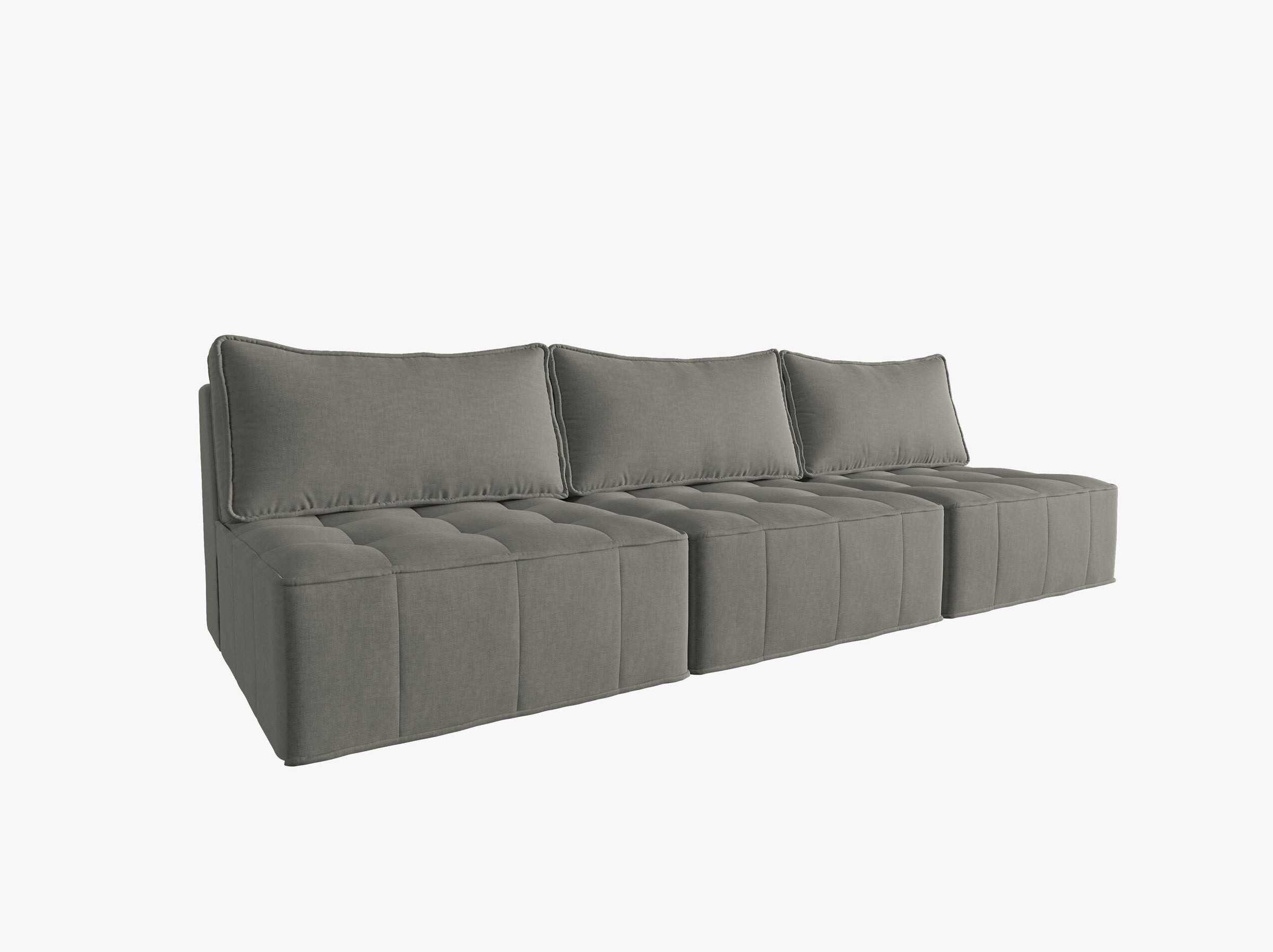 Mike sofas structured fabric grey