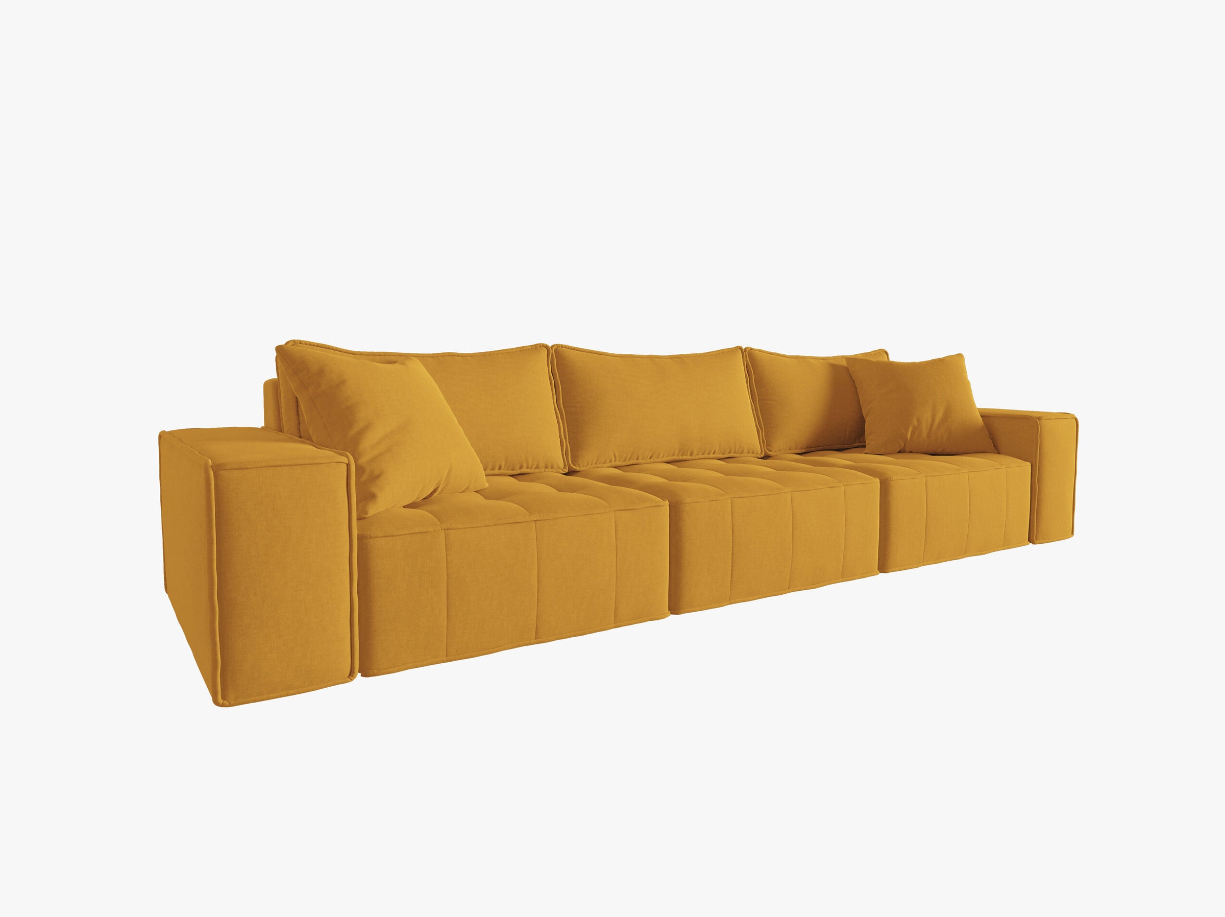 Mike sofas structured fabric mustard