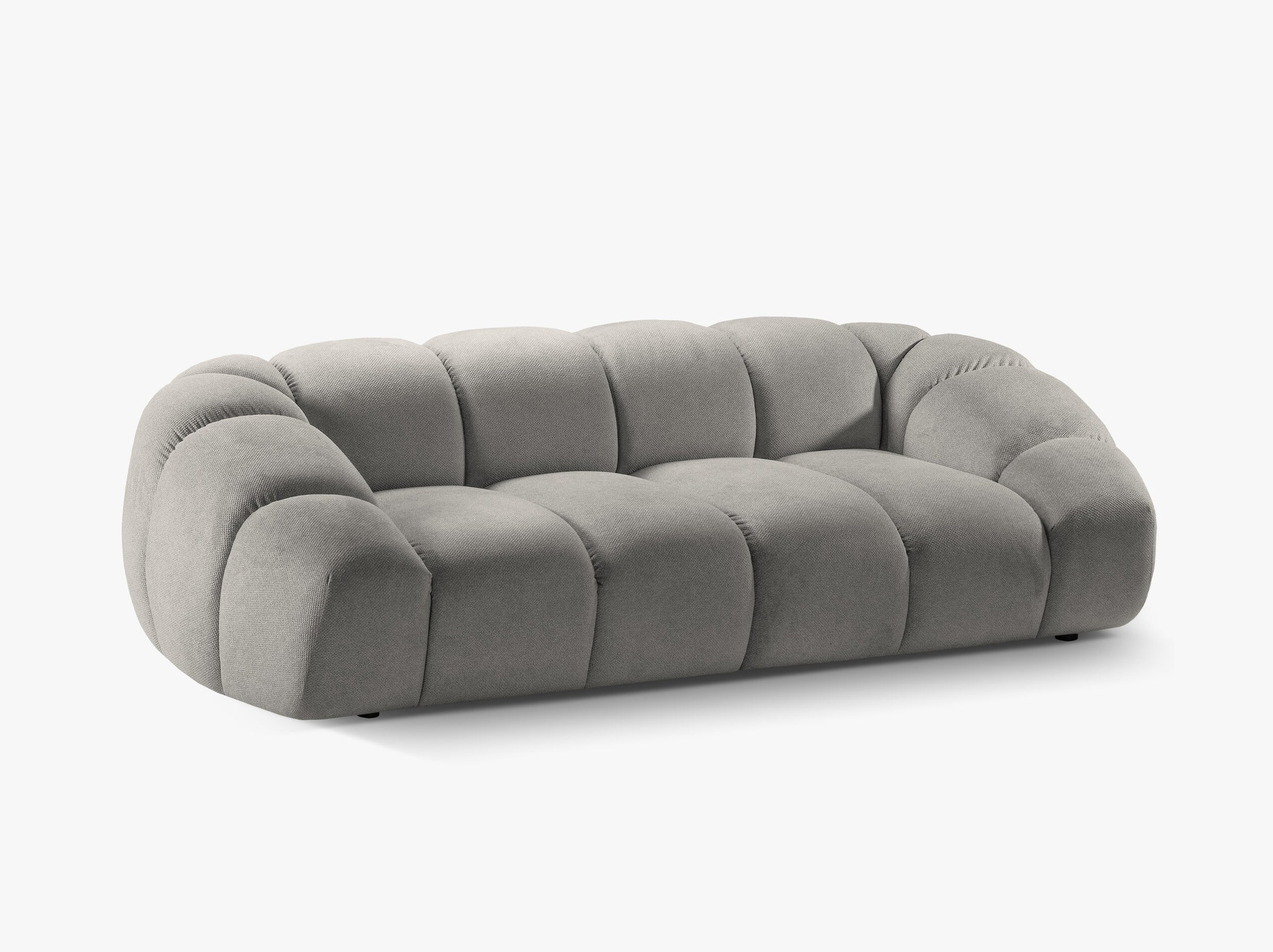 Diana sofas structured velvet light grey