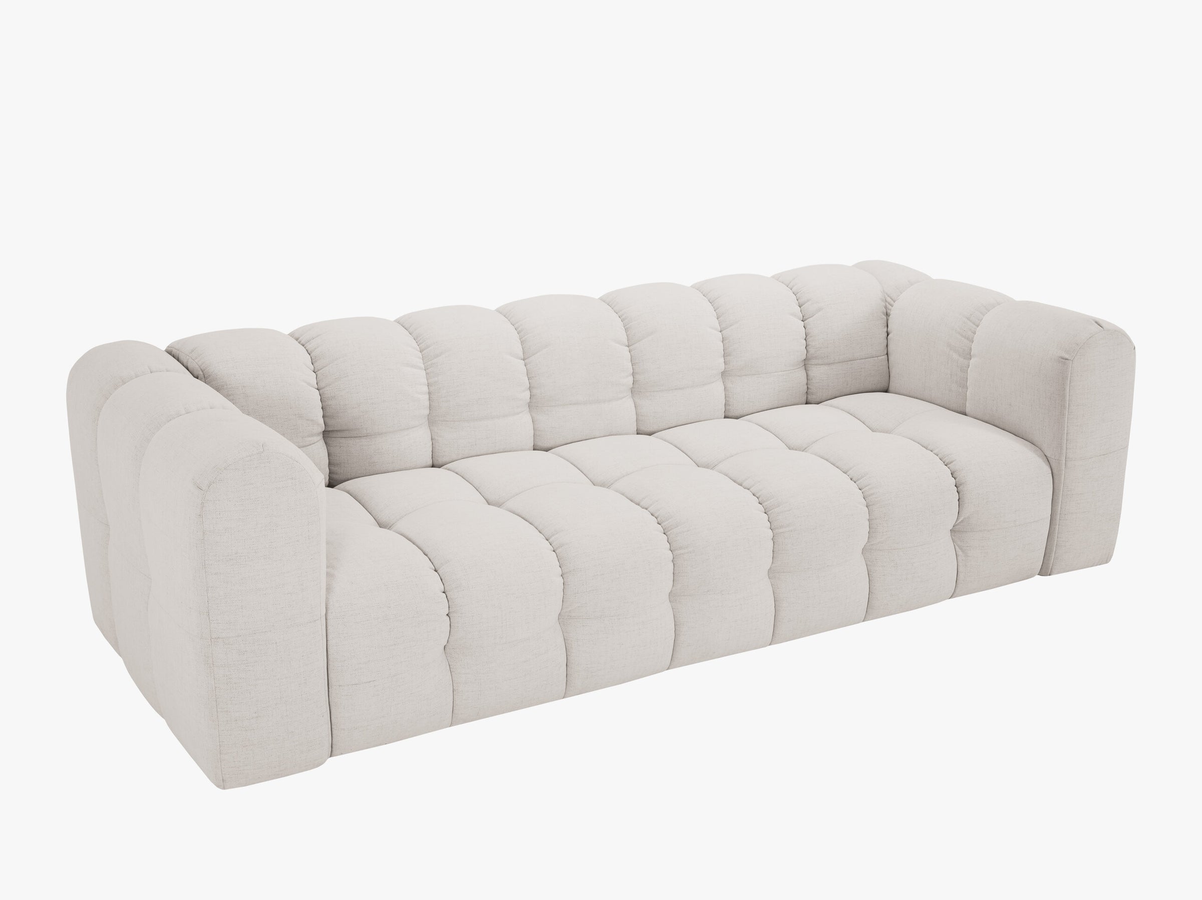 Mellow sofas strukturierter stoff grey beige melange