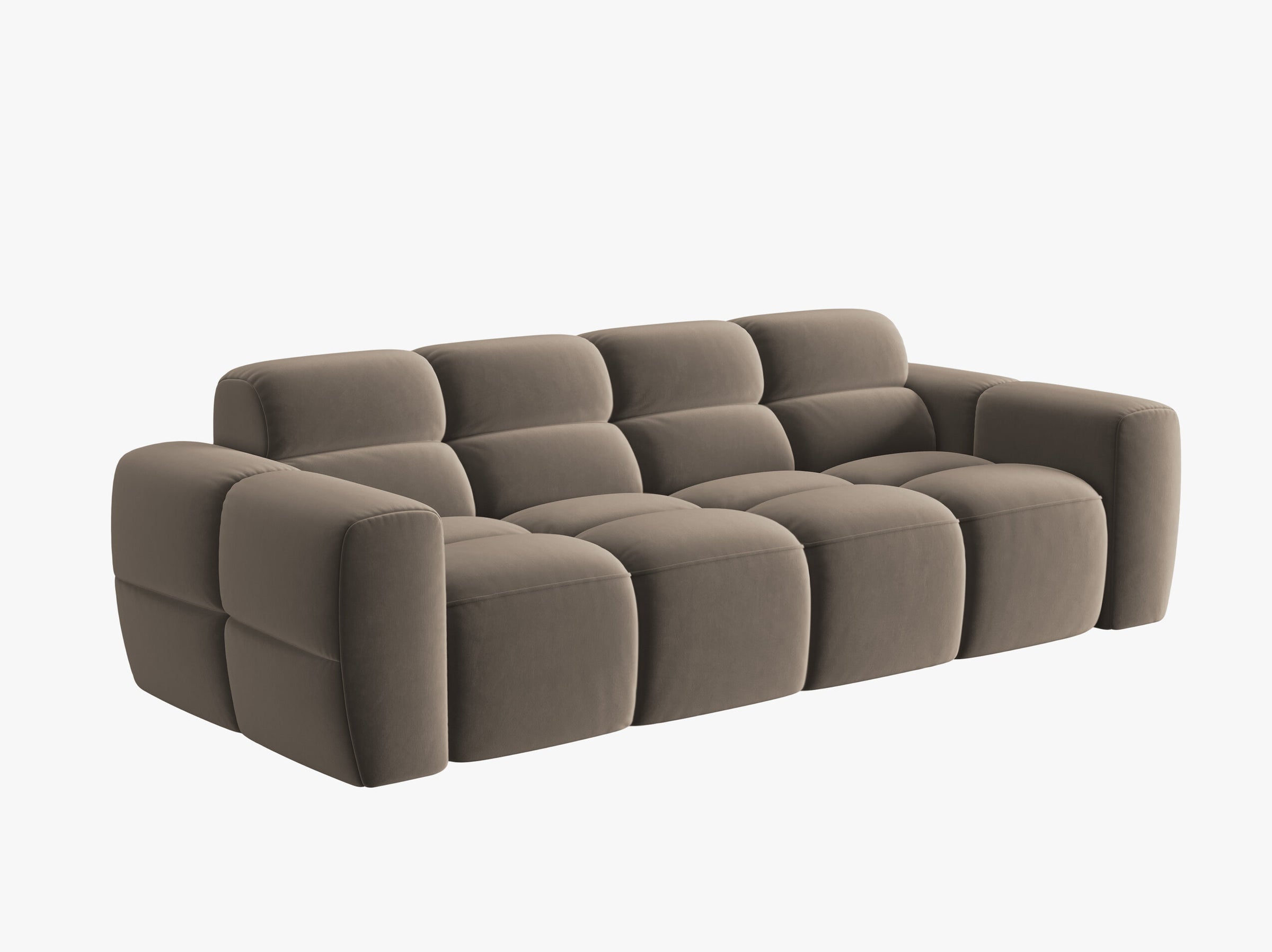 Lisa sofas velvet light brown