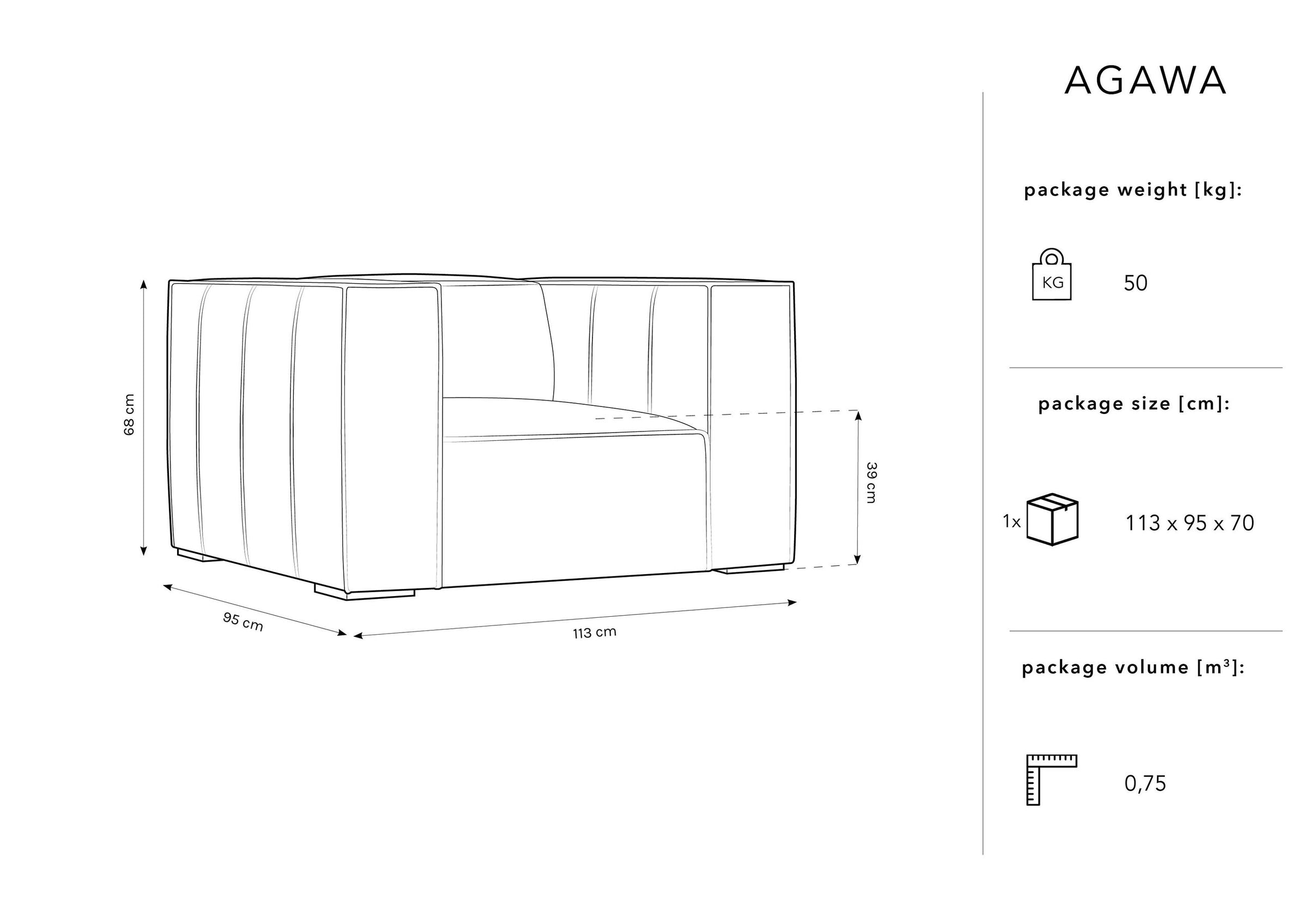 Agawa Structured Fabric / Blue Grey 6