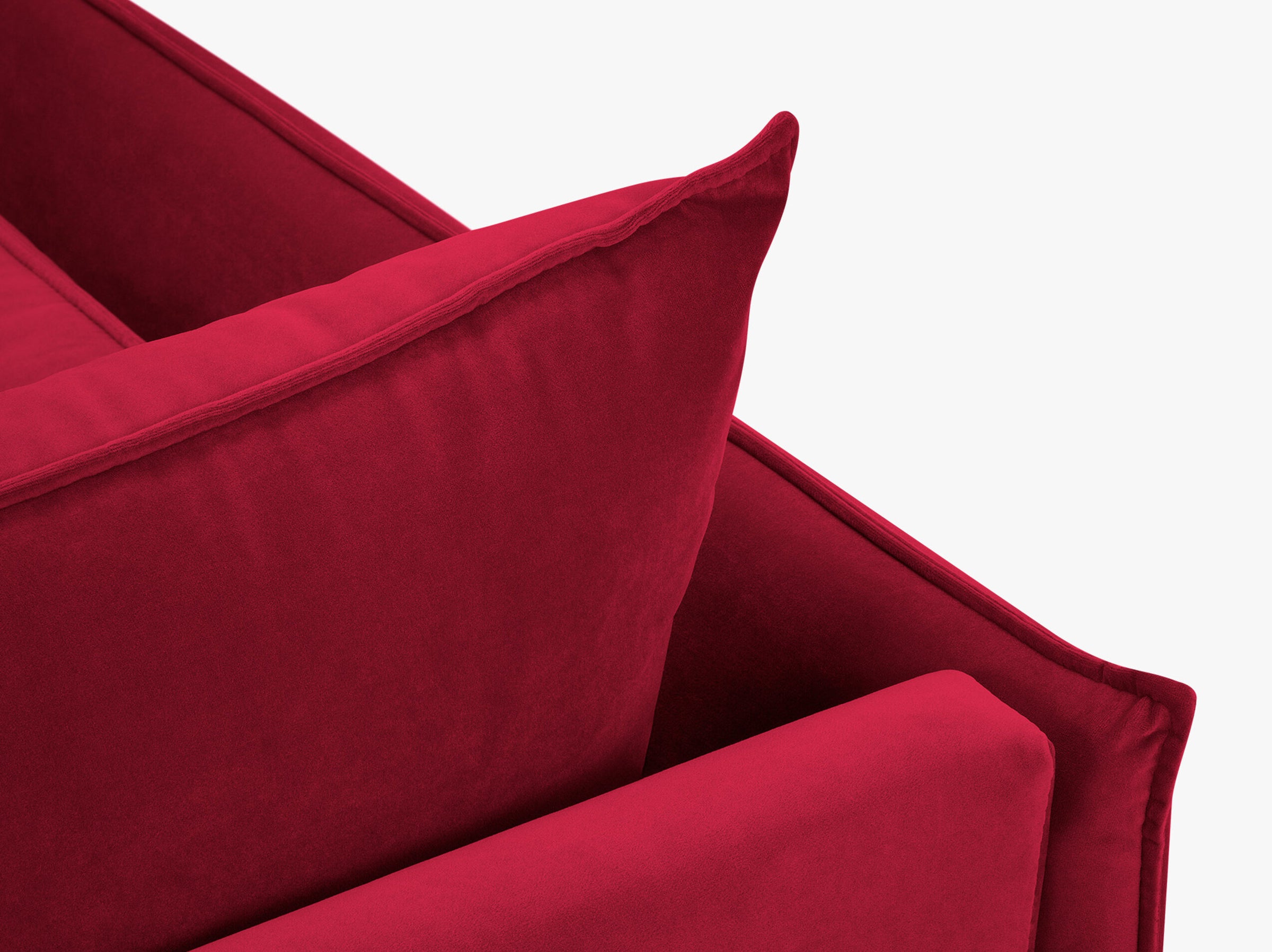 Agate sofás terciopelo rojo
