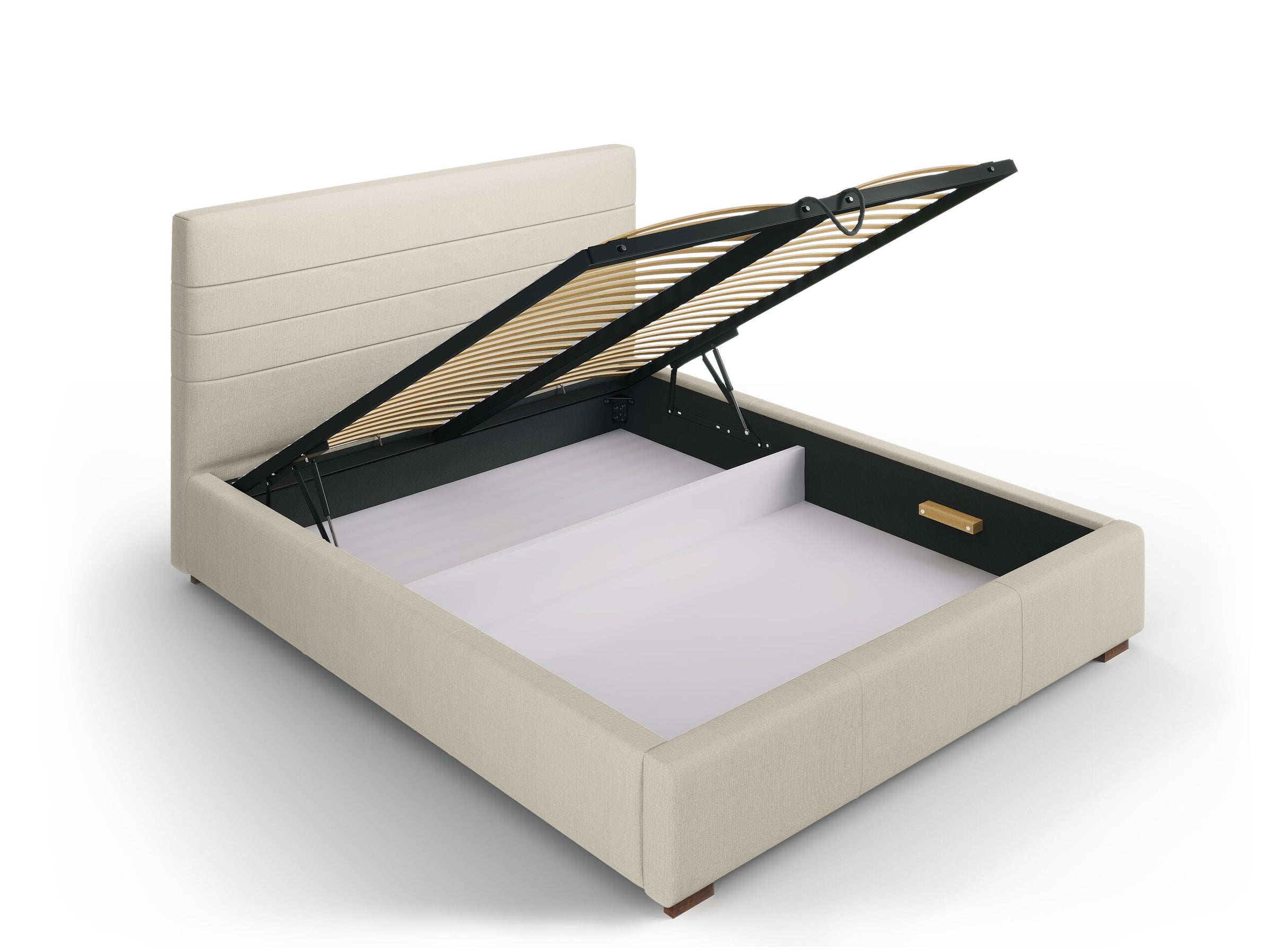 Aranda beds & mattresses structured fabric beige