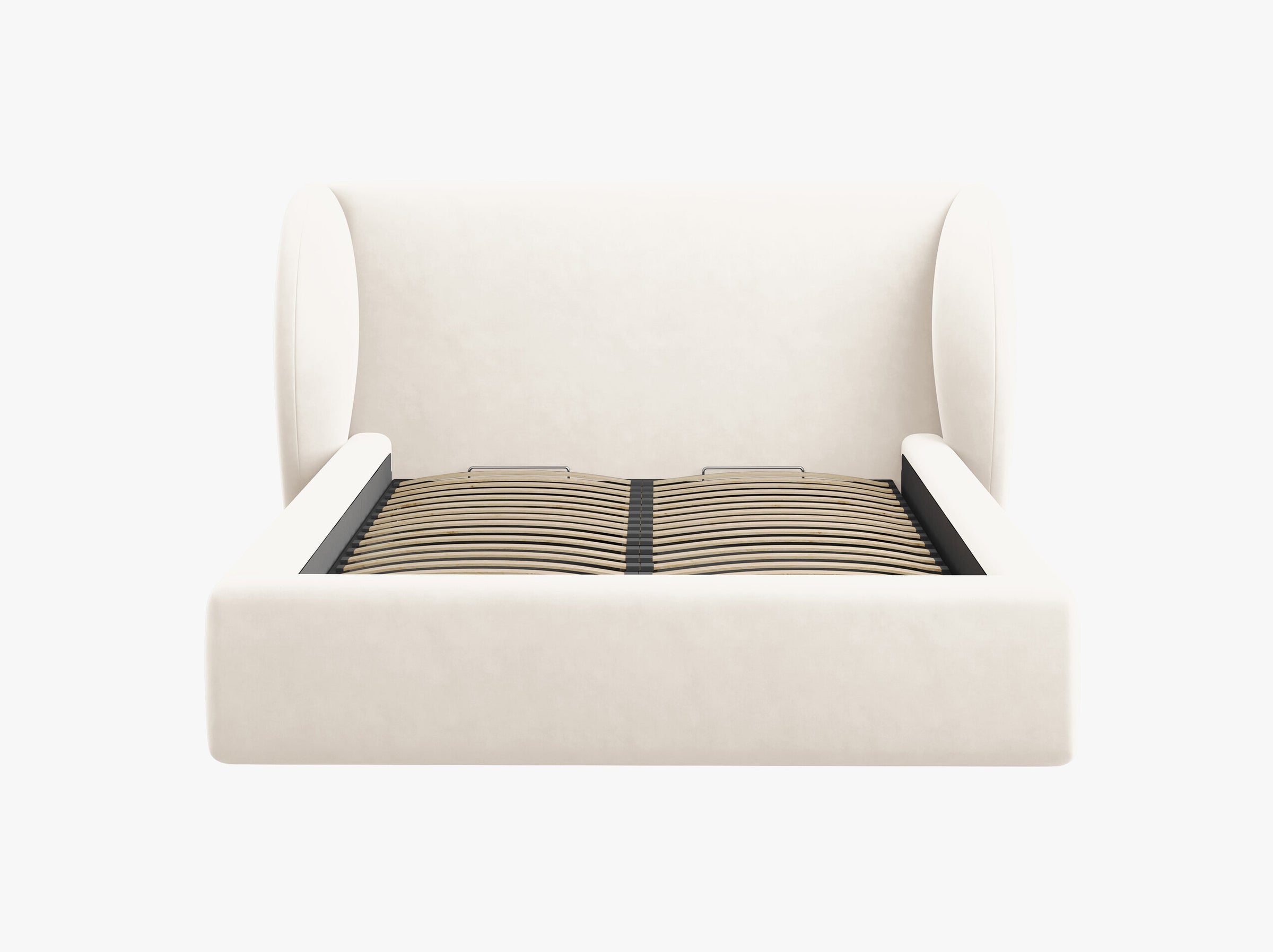 Miley beds & mattresses velvet light beige