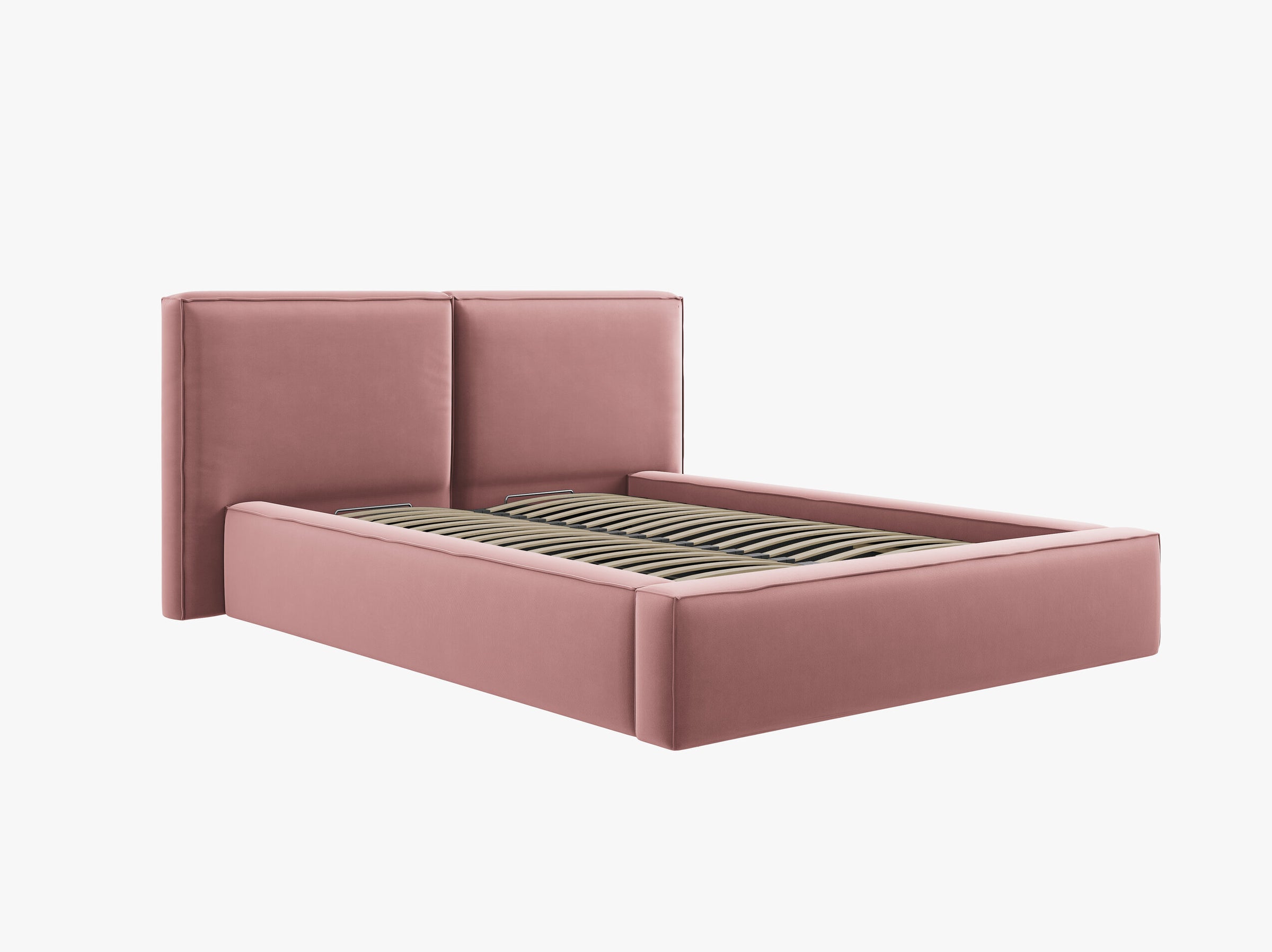 Jodie lits et matelas velours rose