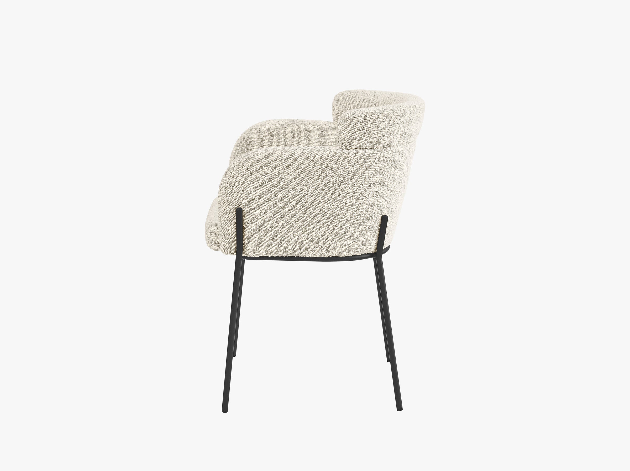 Sonya tables et chaises bouclé beige