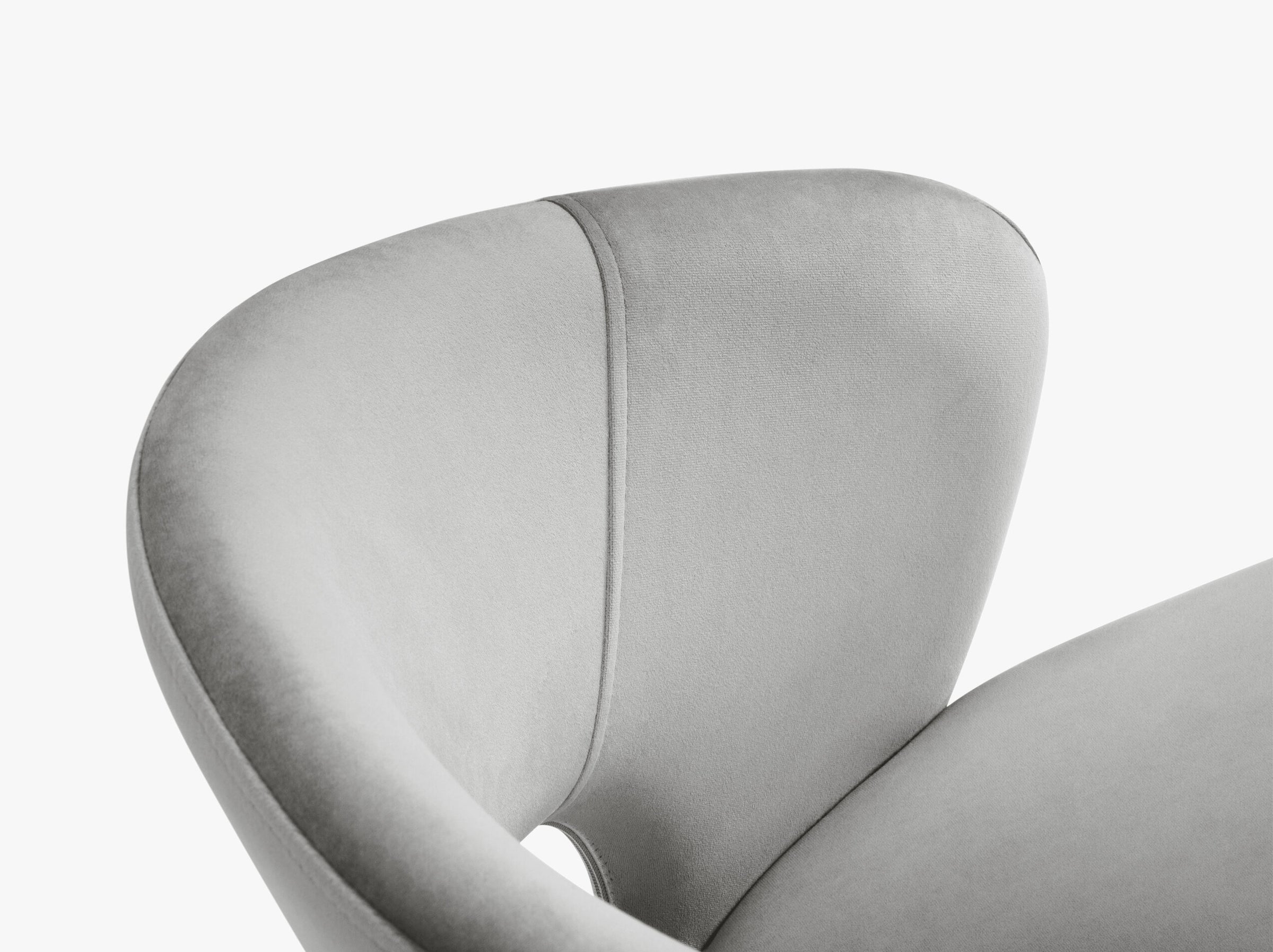 Goa mesas y sillas terciopelo gris claro
