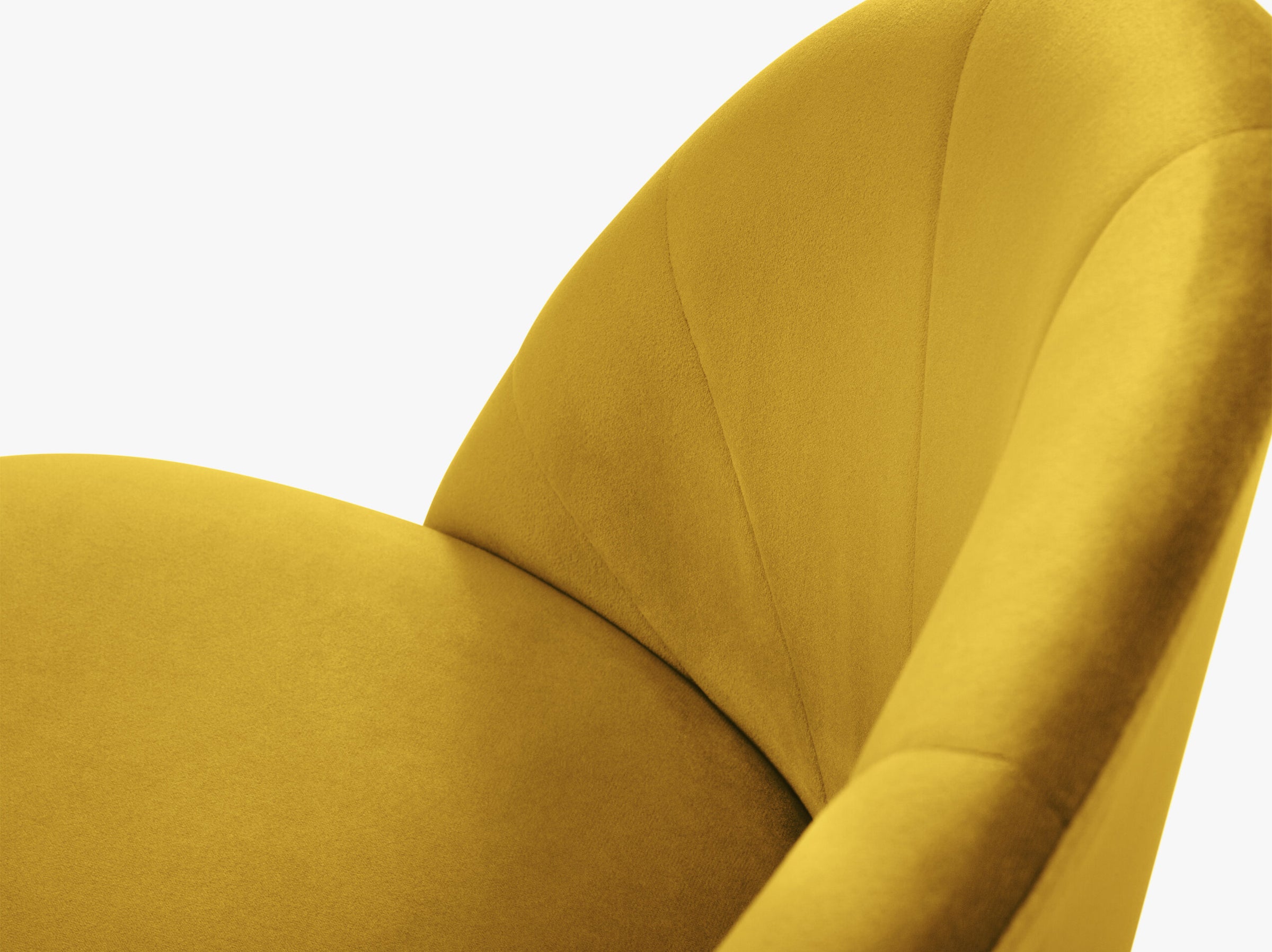 Ventura mesas y sillas terciopelo amarillo