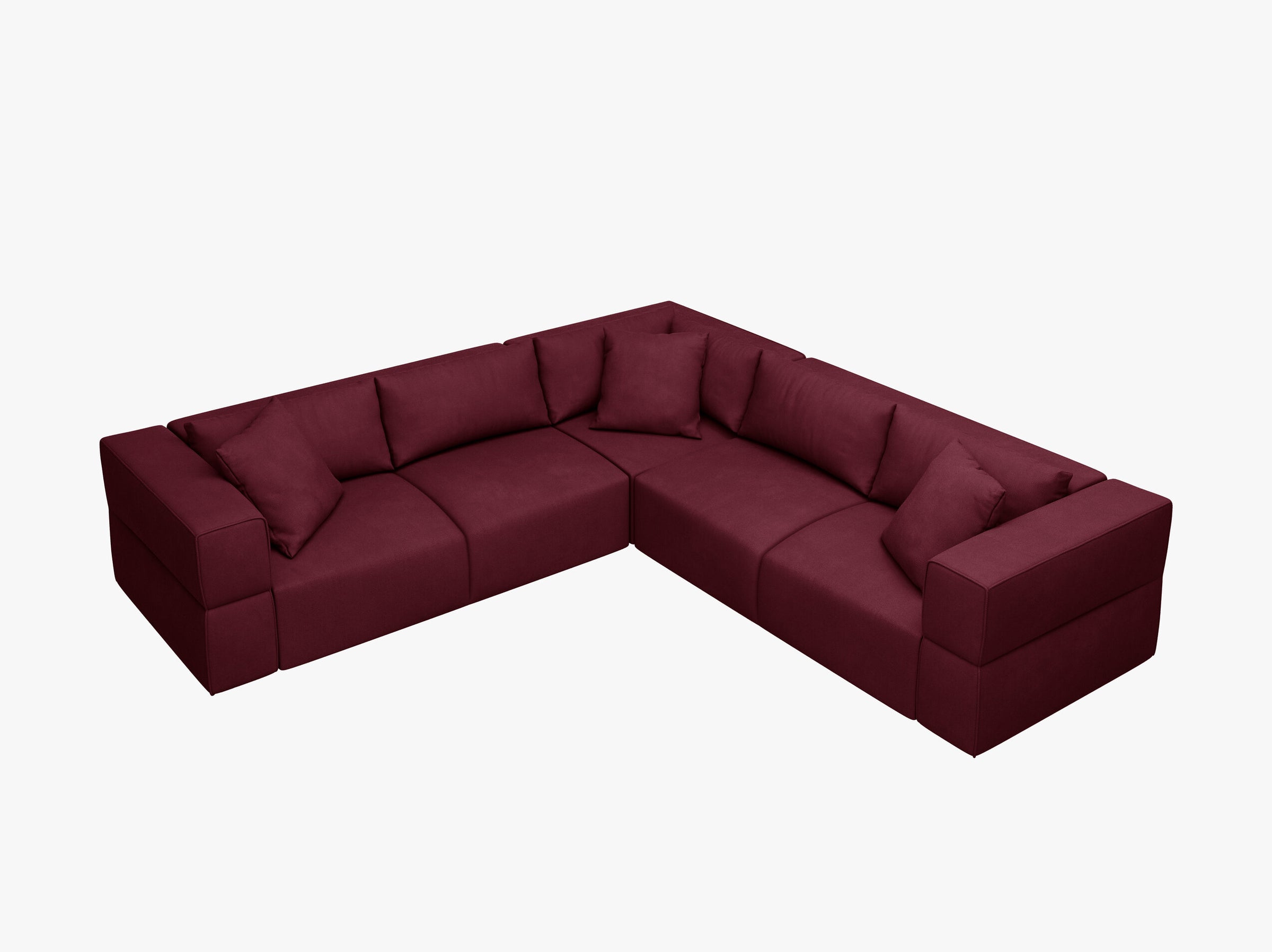 Tyra sofas strukturierter stoff bordeaux