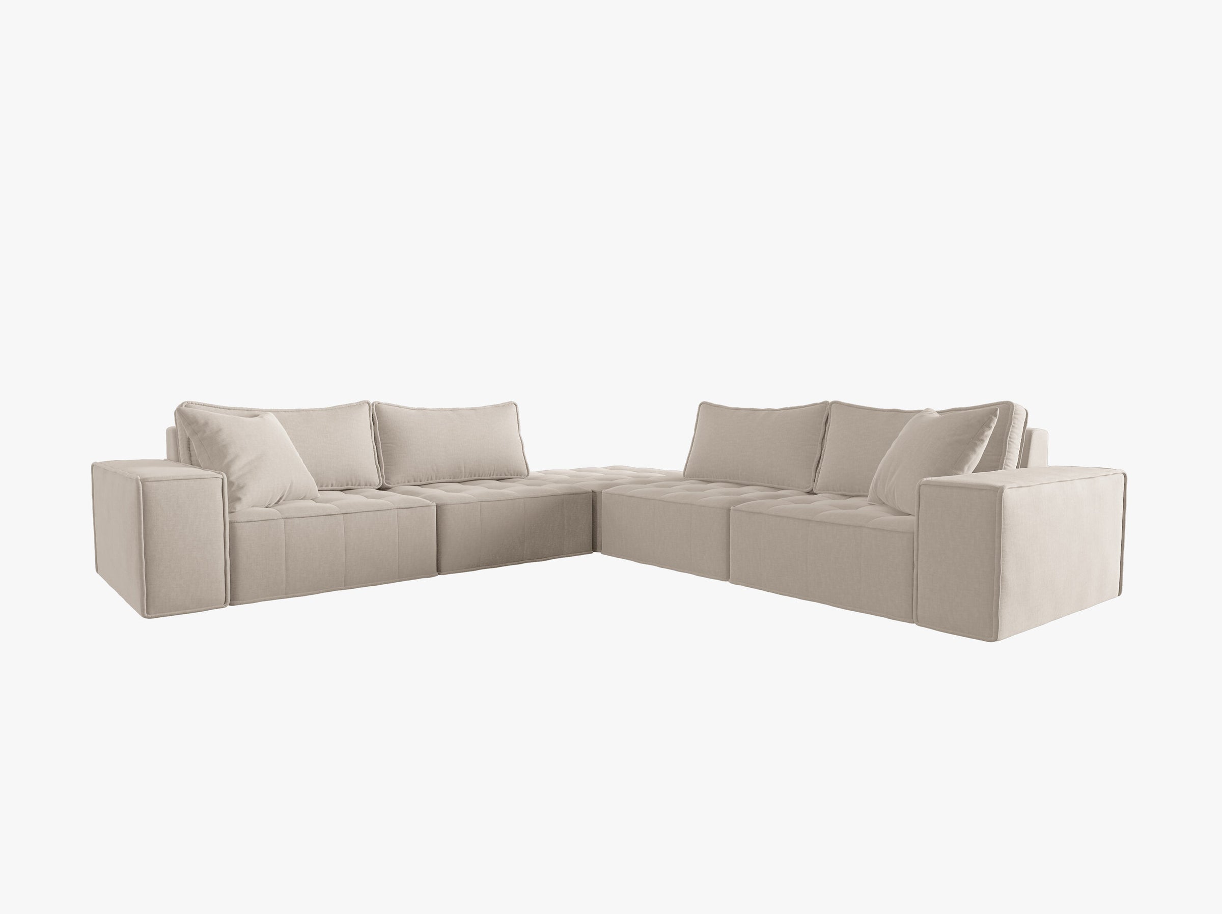 Mike sofas structured fabric beige