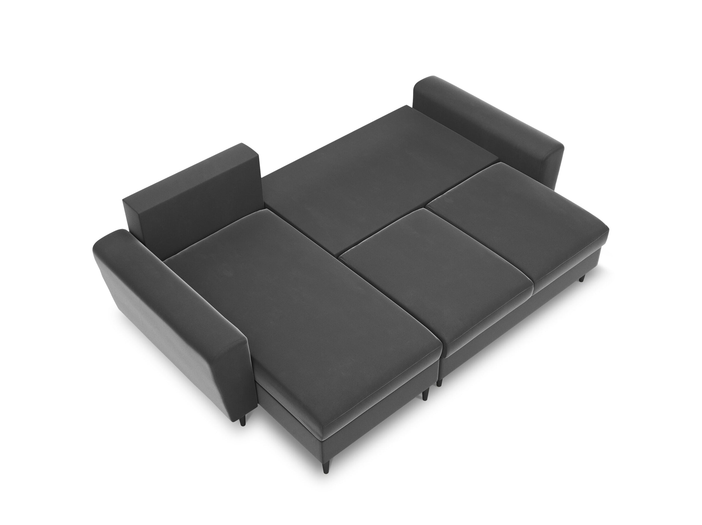 Moghan sofás velluto grigio chiaro