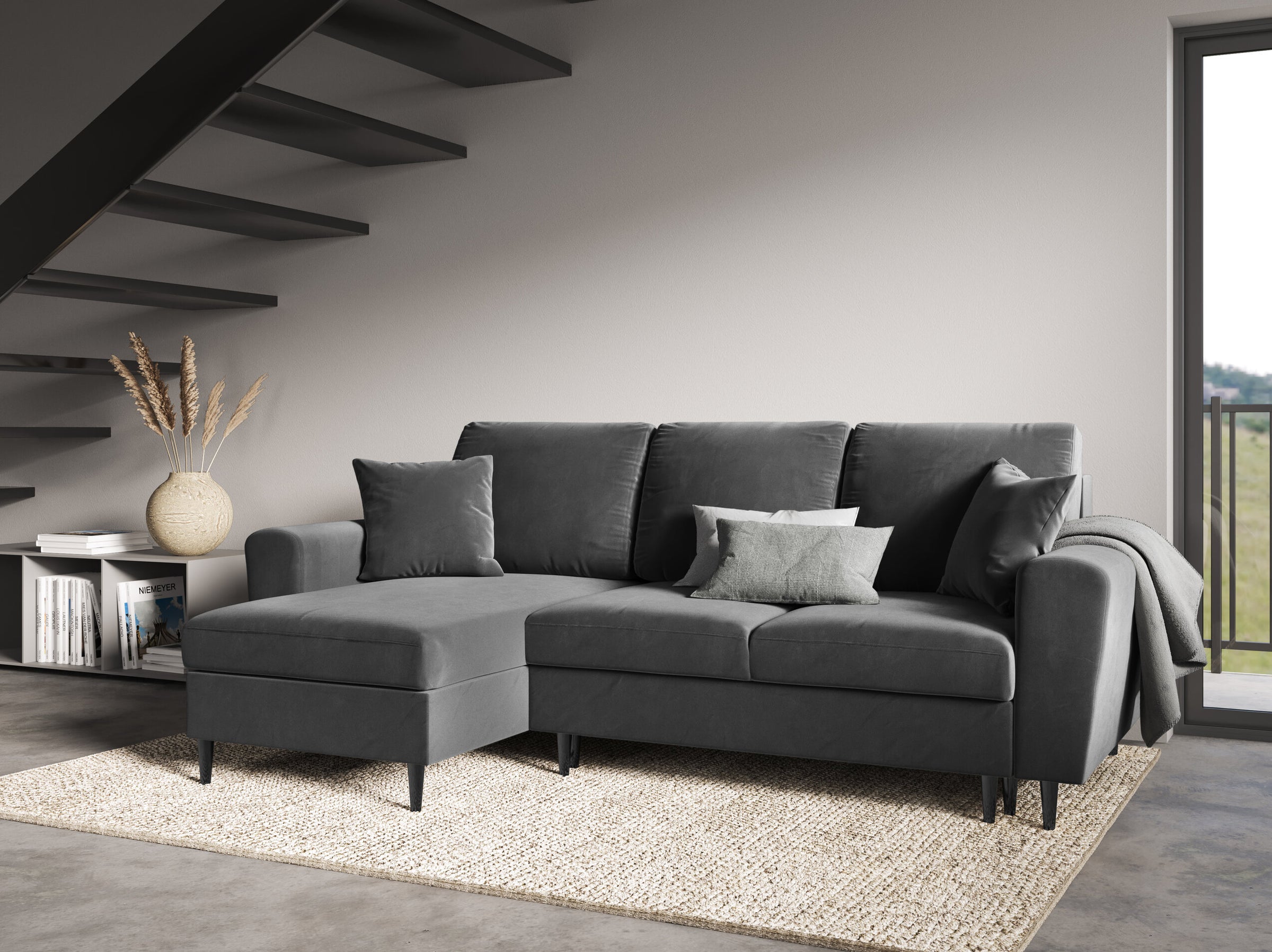 Moghan sofas velvet light grey