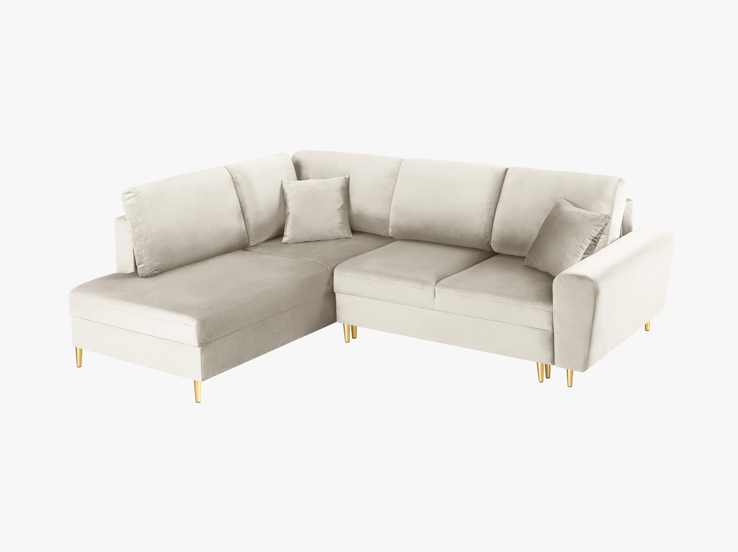 Moghan sofás velluto beige chiaro