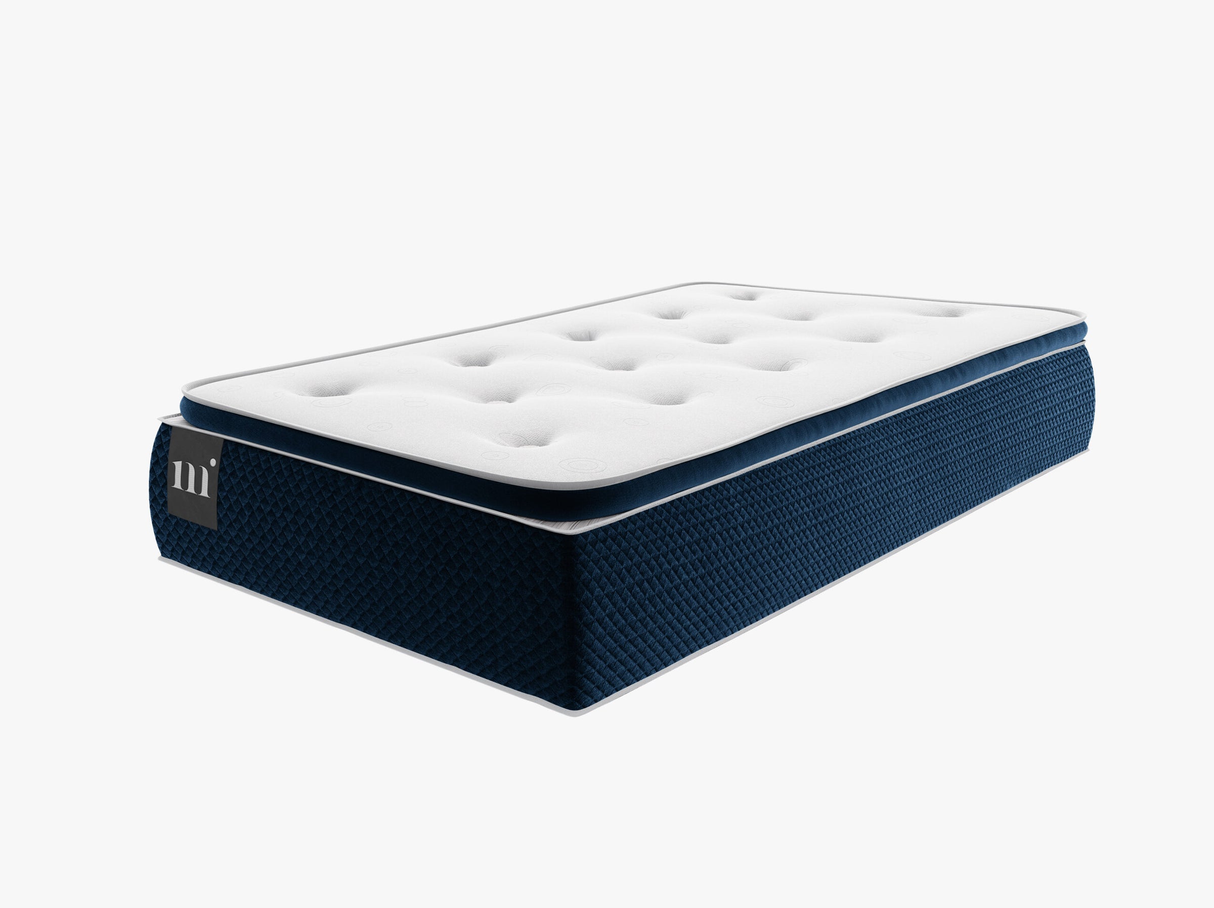 Beni lits et matelas tissu structurel blanc et bleu