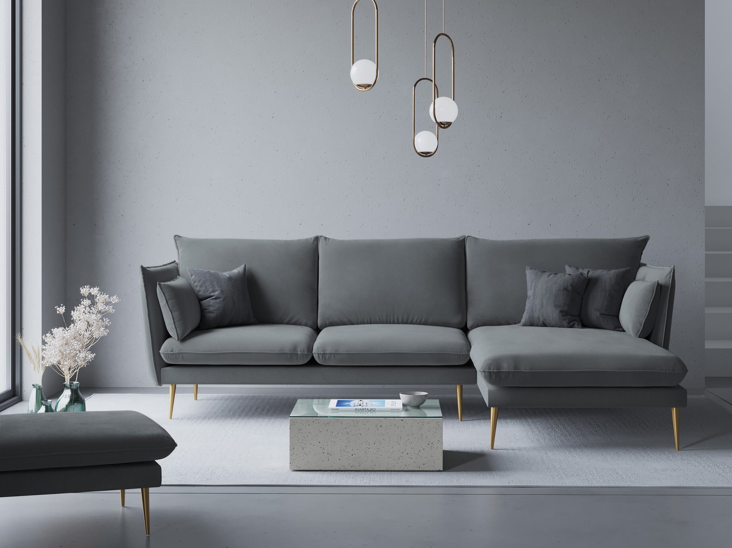 Agate sofas samt dunkelgrau