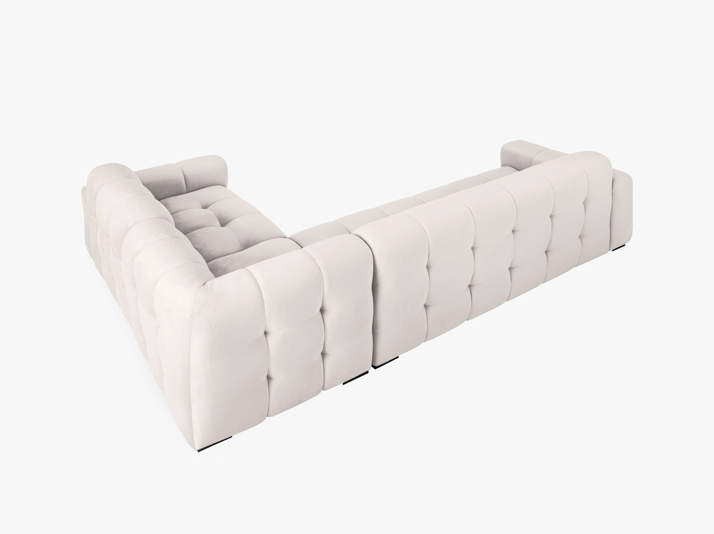 Kendal sofás velluto grigio chiaro