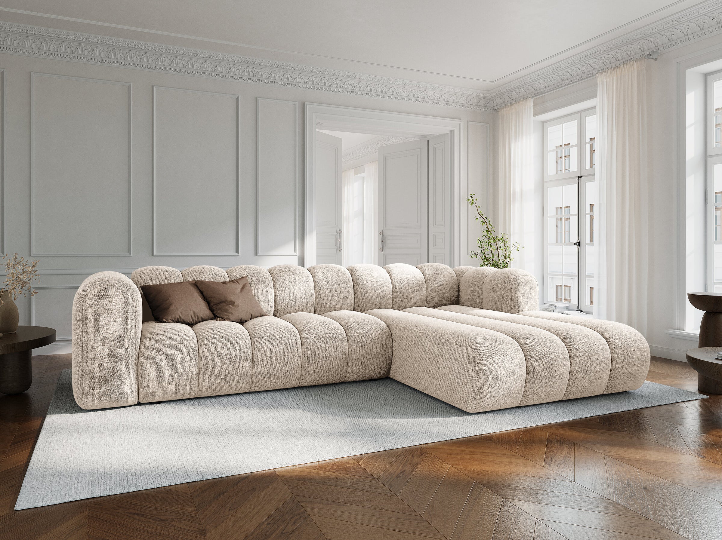 Lupine canapés chenille beige clair