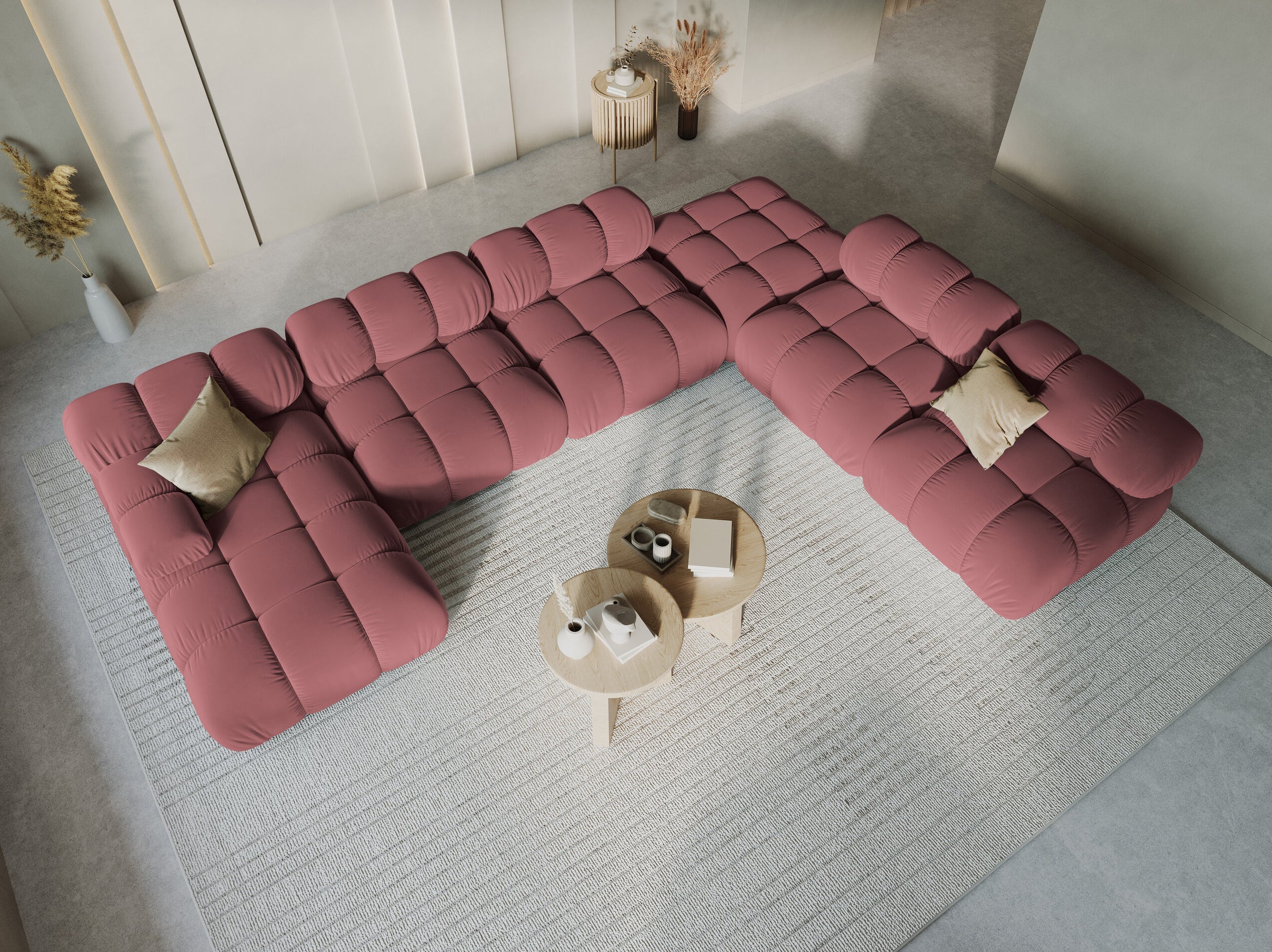 Bellis sofas samt rosa