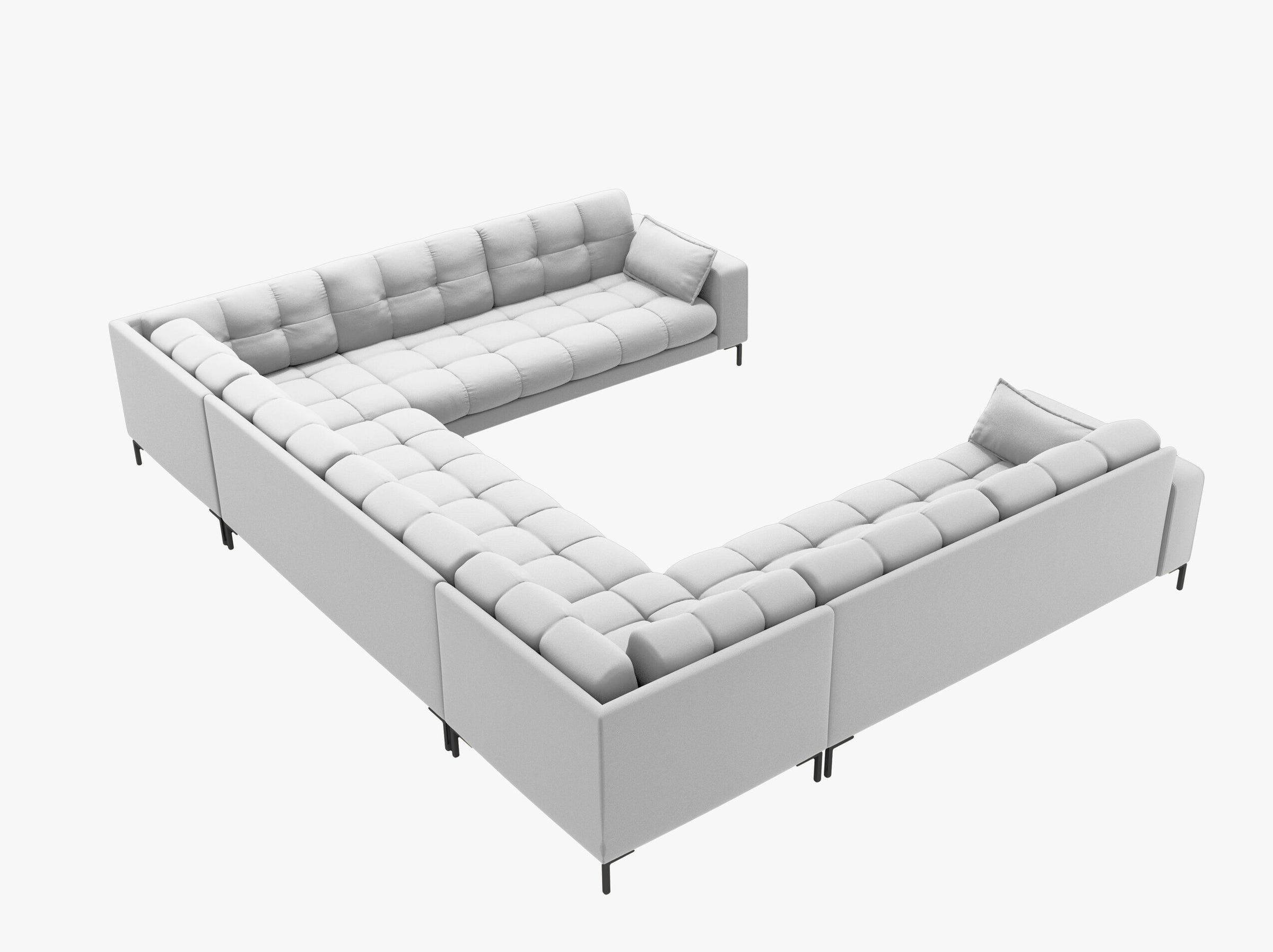 Mamaia sofás tejido estructurado gris claro