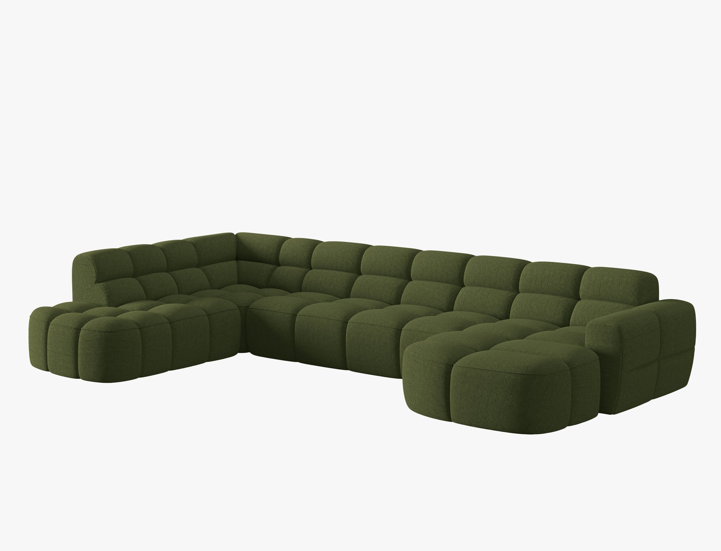 Lisa Structured fabric (Sor35) / Green melange 1