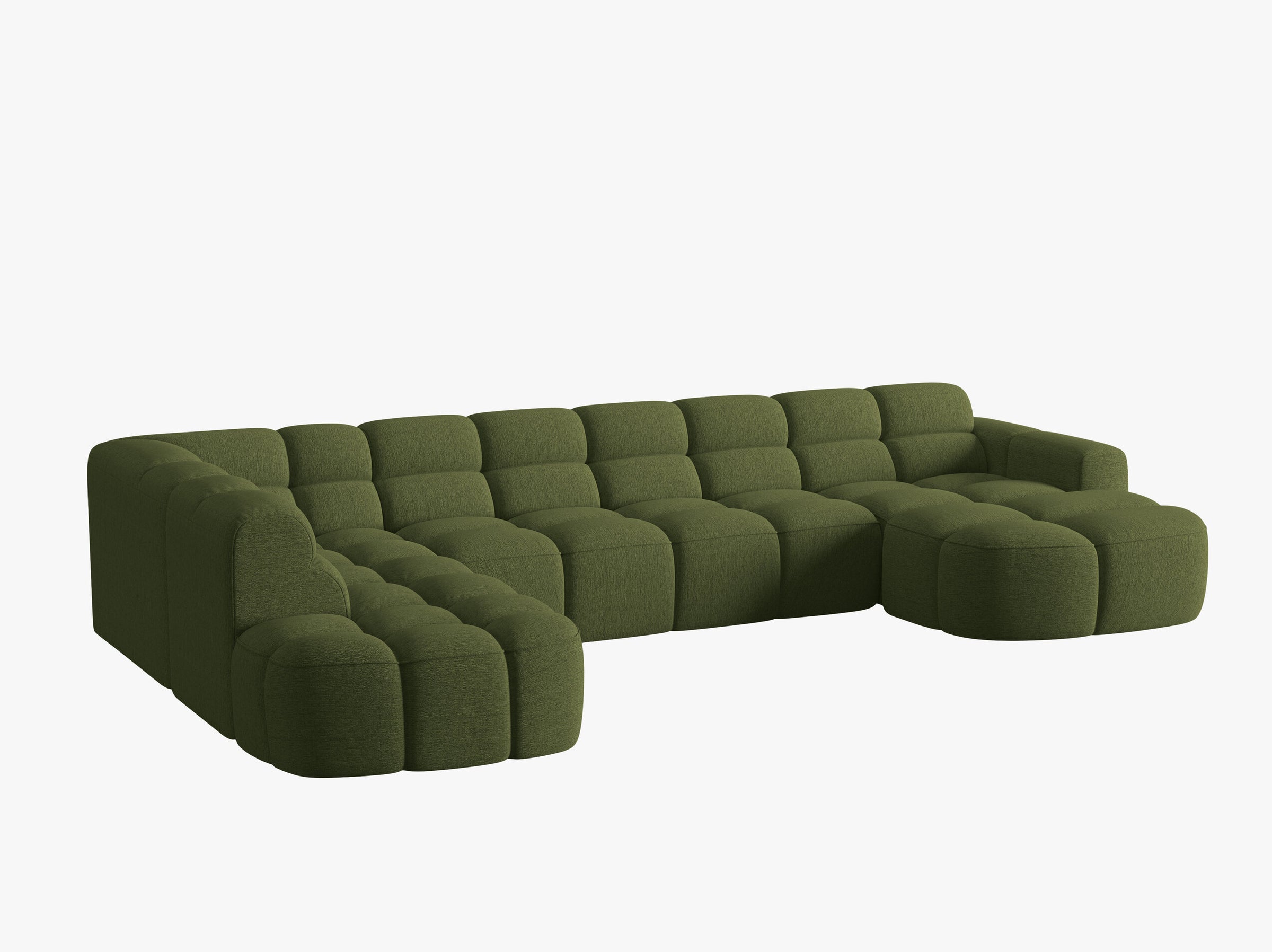 Lisa sofas structured fabric green melange