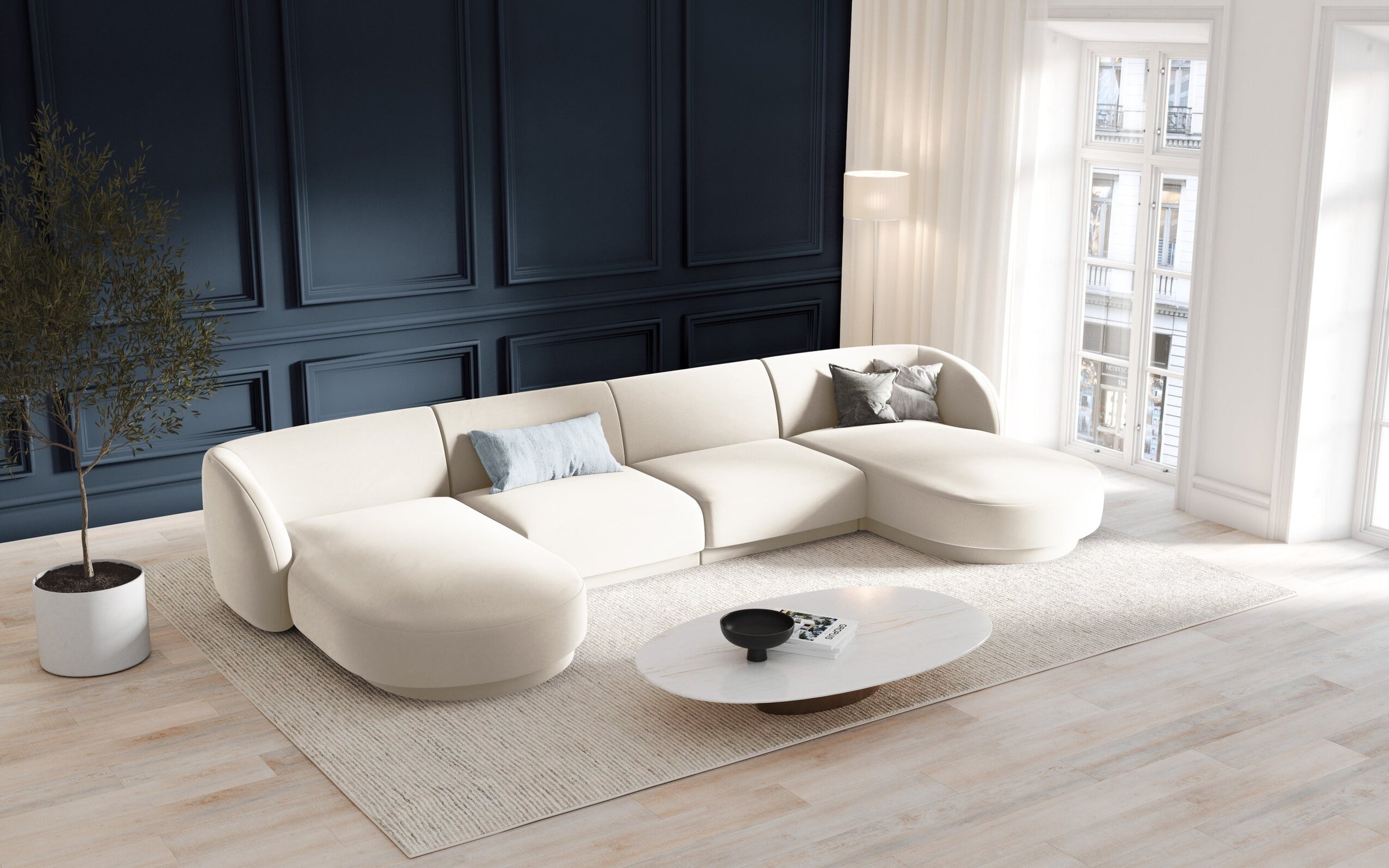 Miley sofas samt leichtes beige