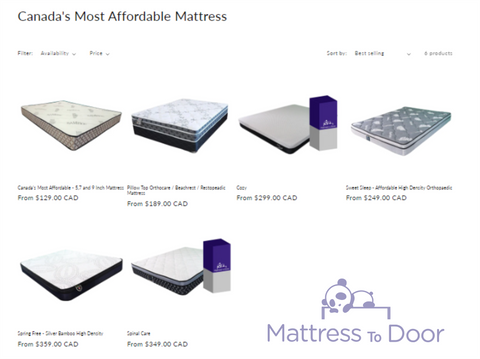 A variety of mattress models on display, showcasing options for those questioning what is the size of a queen mattress.