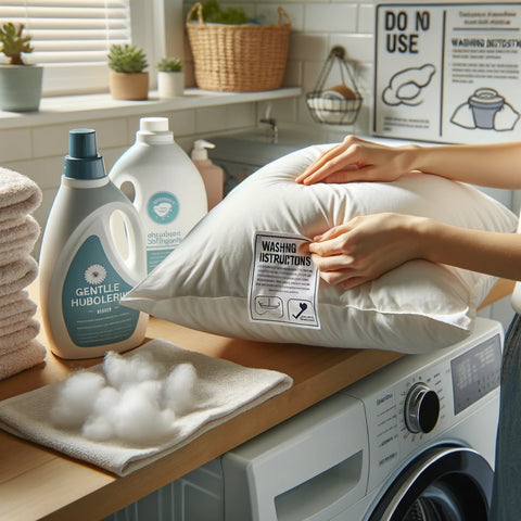 Preparing Pillows for Washing