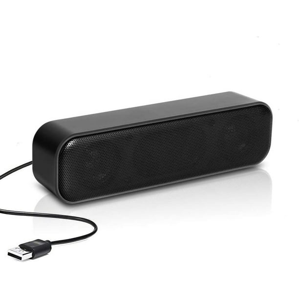 USB Computer Speaker,USB Powered Mini Soundbar Speaker,Laptop Stereo Speakers with Space Saving Design for Computer Laptop Desktop PC Dorm Offce Desk Restaurant