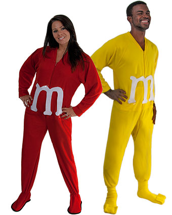 DIY M M Couples Halloween  Costume  Idea  Using  Footed 