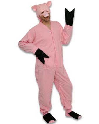 DIY Pig Halloween  Costume  Idea  Using  Footed Pajamas  