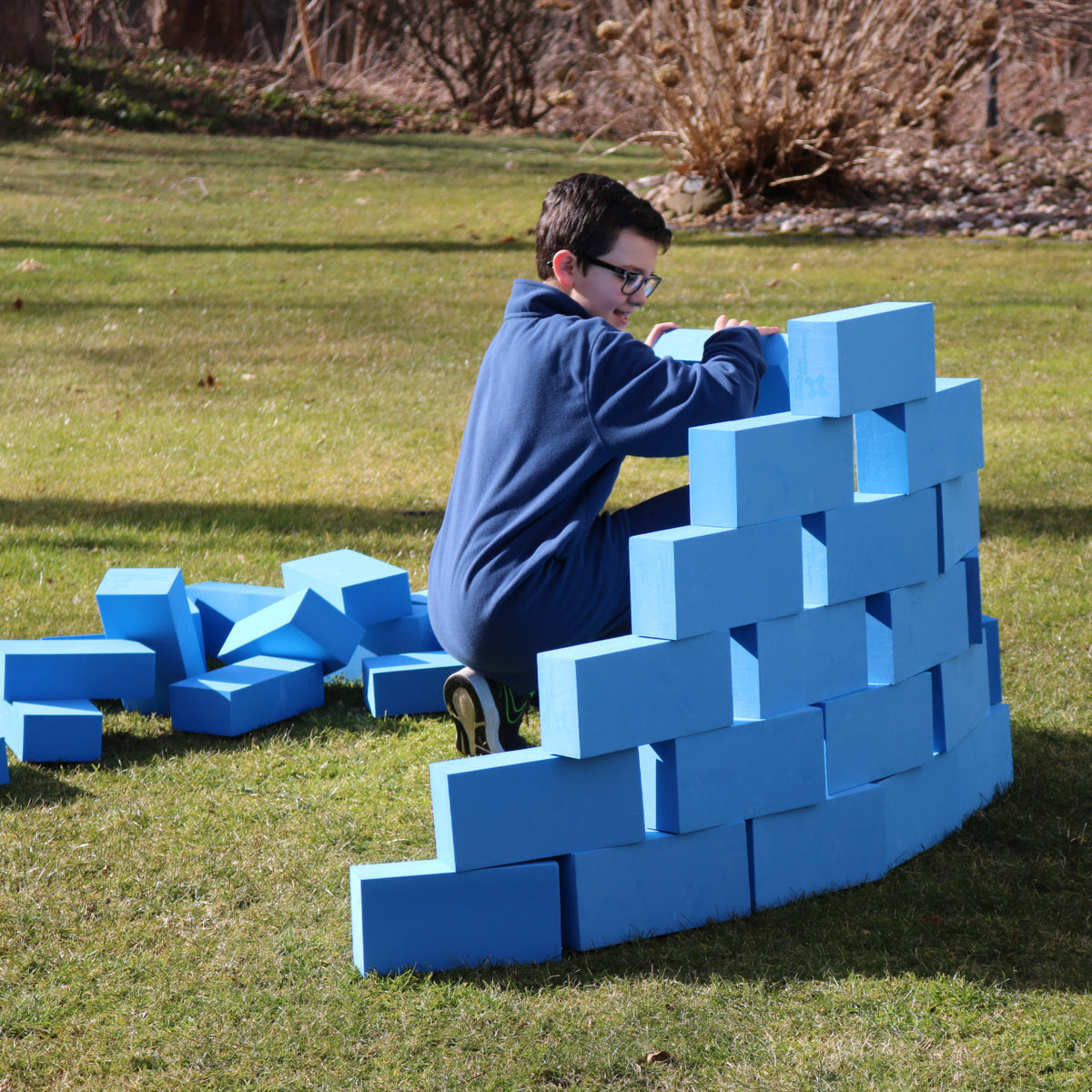 big blue blocks set